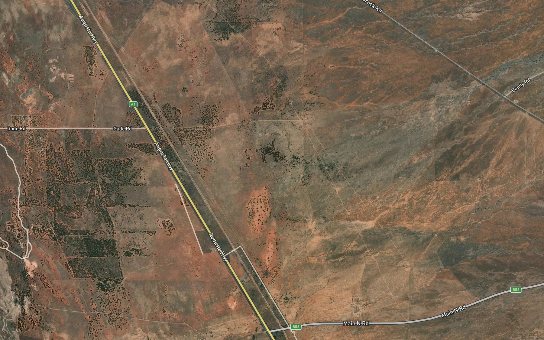 Satellite map of the Spear Creek