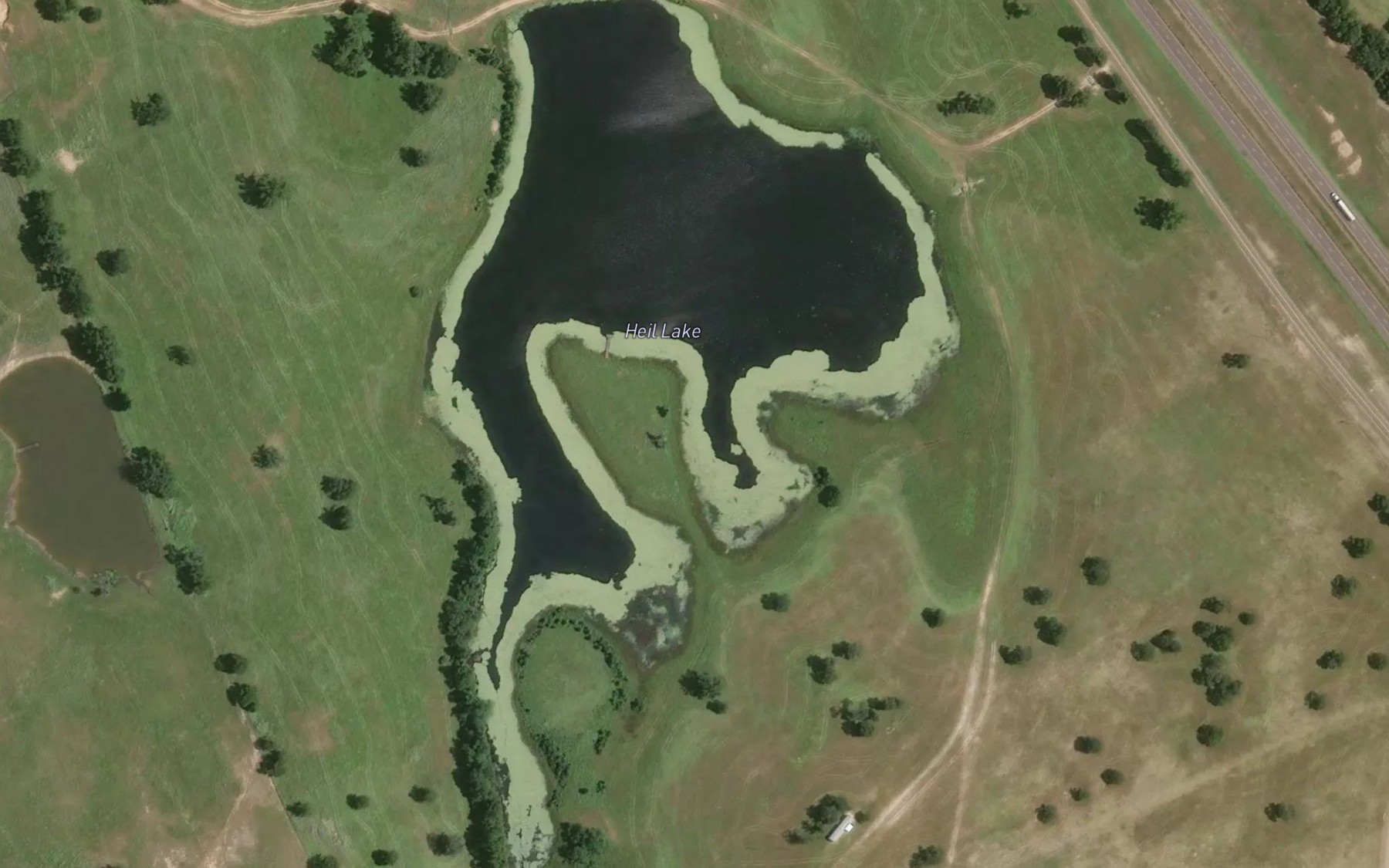Satellite map of the Heil Lake