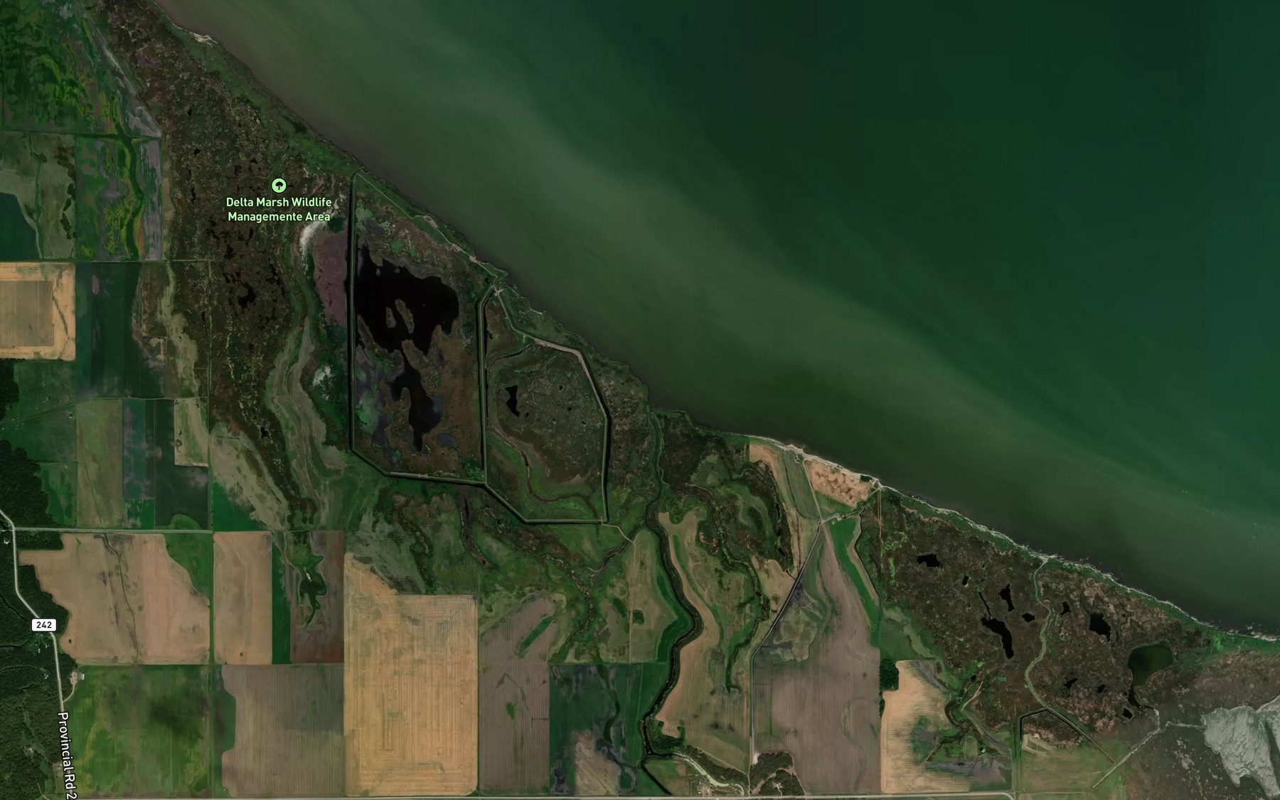 Satellite map of the House Creek
