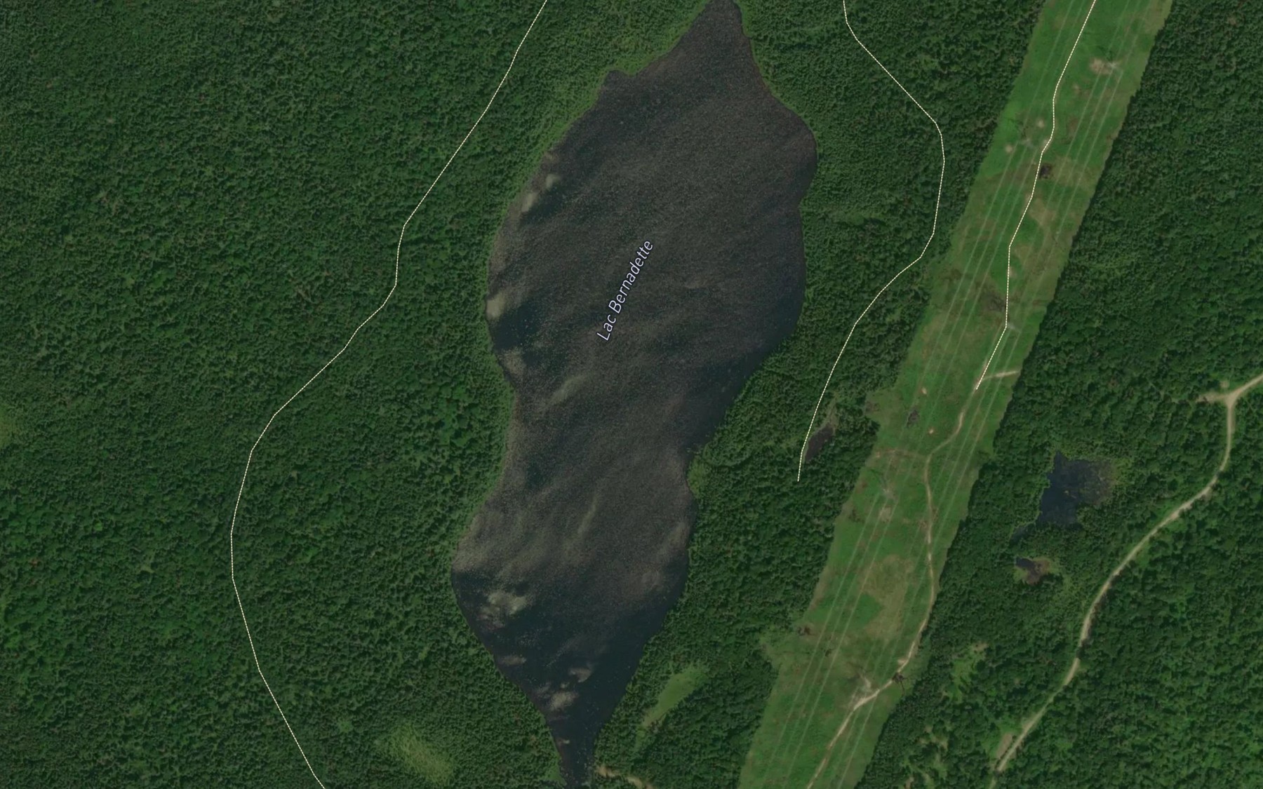 Satellite map of the Lac Bernadette