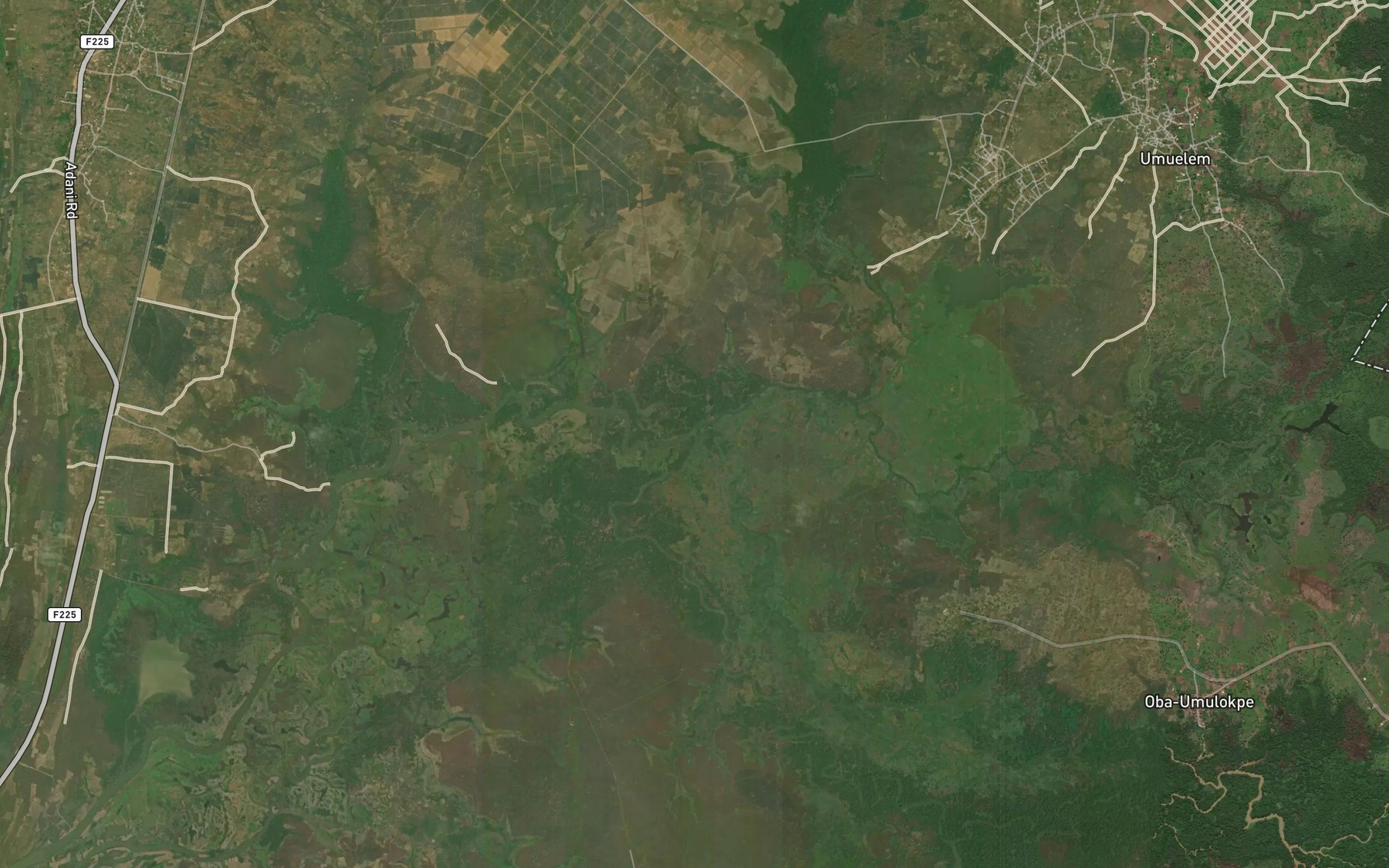 Satellite map of the River Mamu