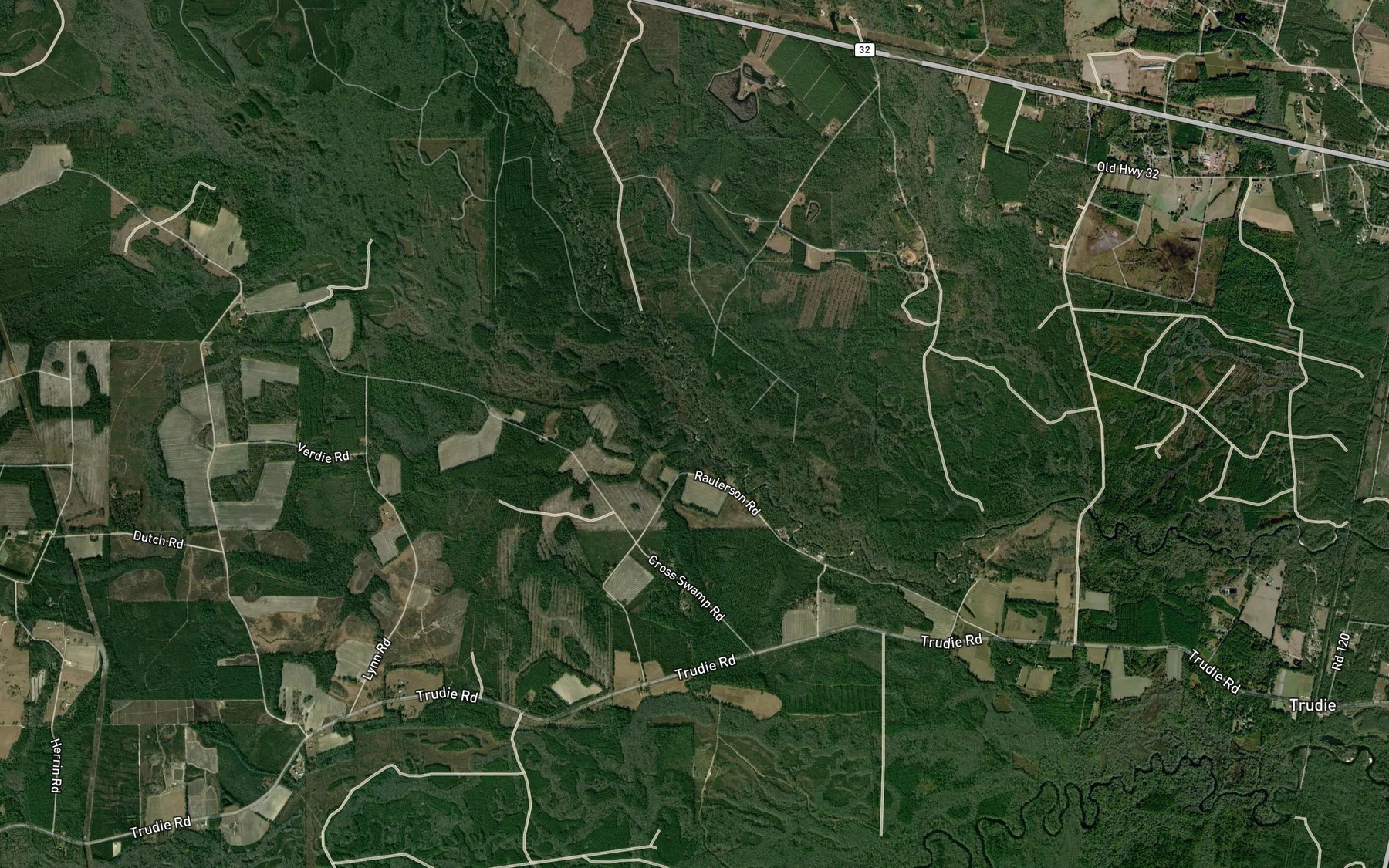 Satellite map of the Sixty Foot Branch