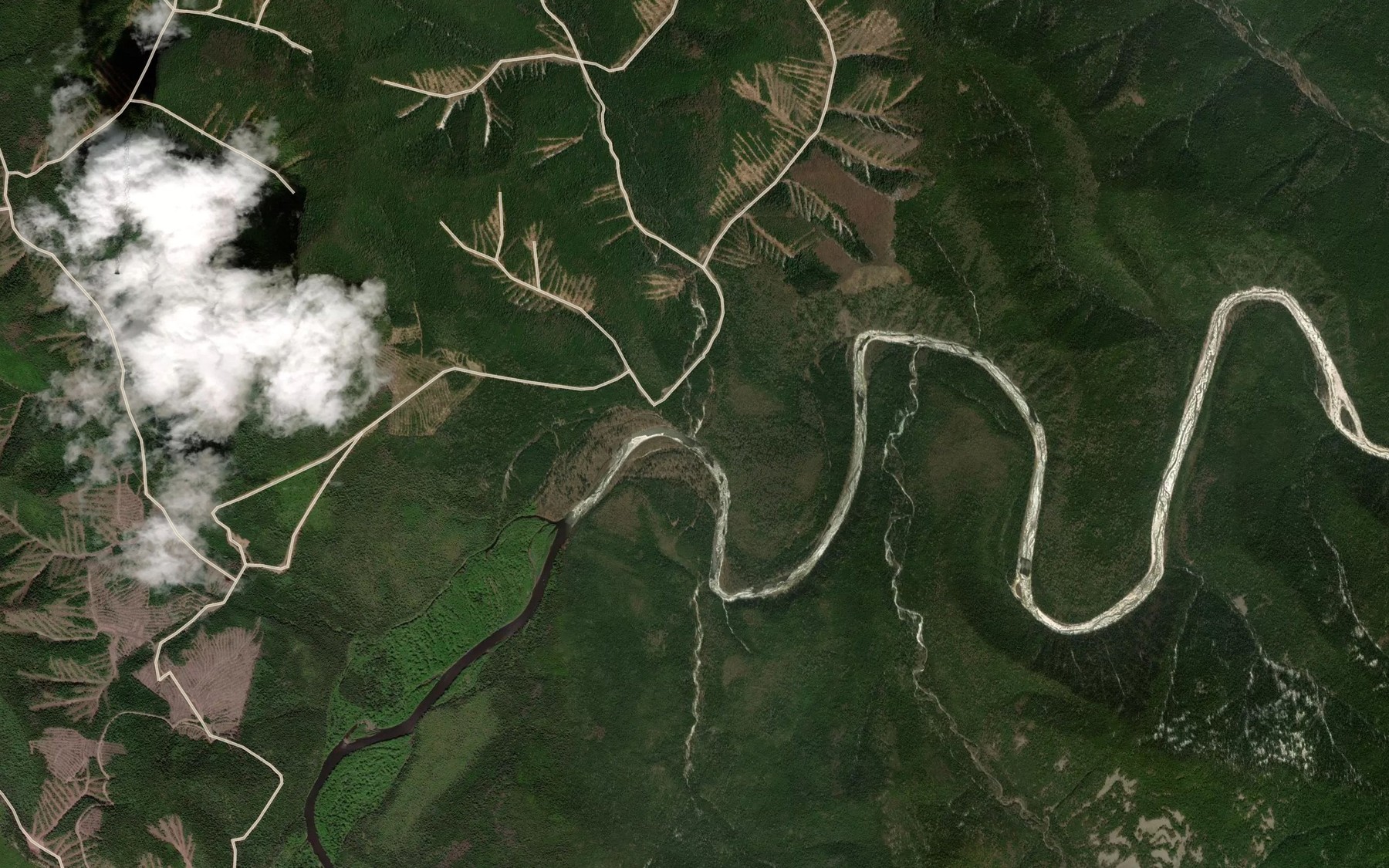 Satellite map of the Glubokiy