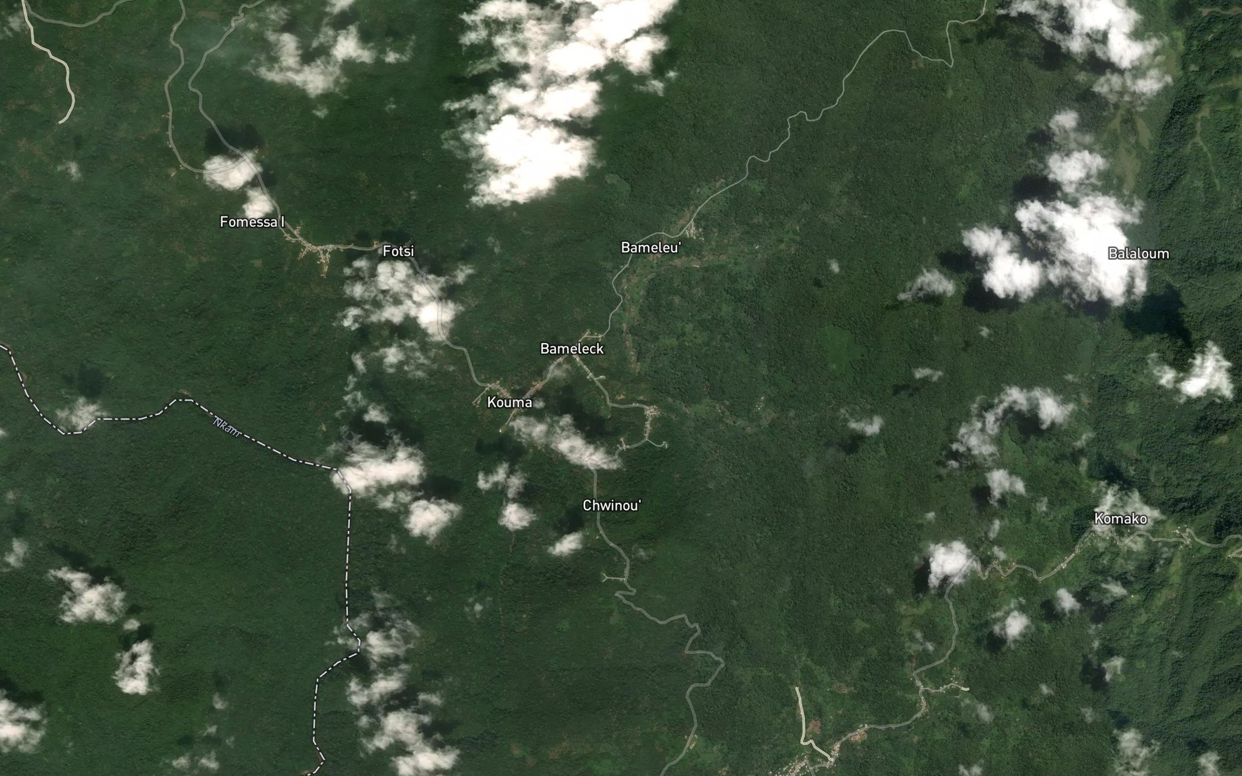 Satellite map of the Nguema