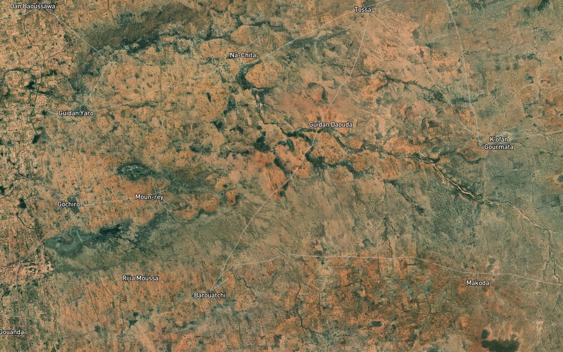Satellite map of the Guissamani