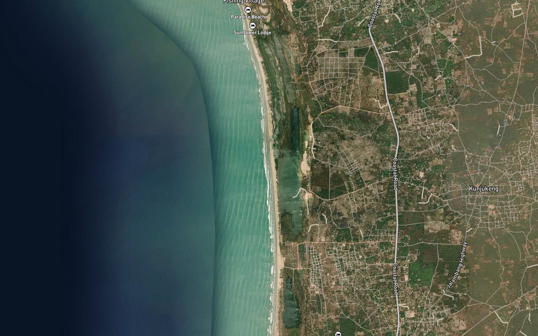 Satellite map of the River Kakima