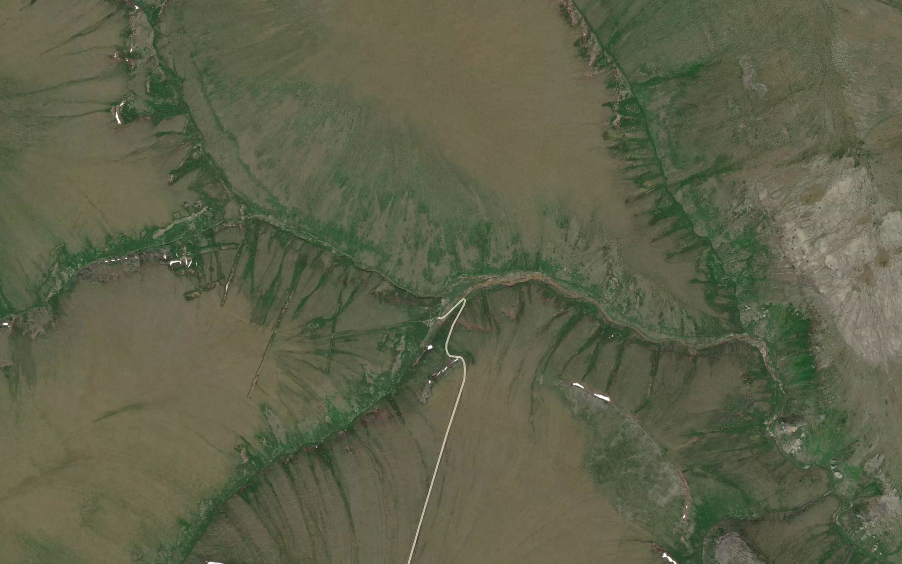 Satellite map of the Cunningham Creek