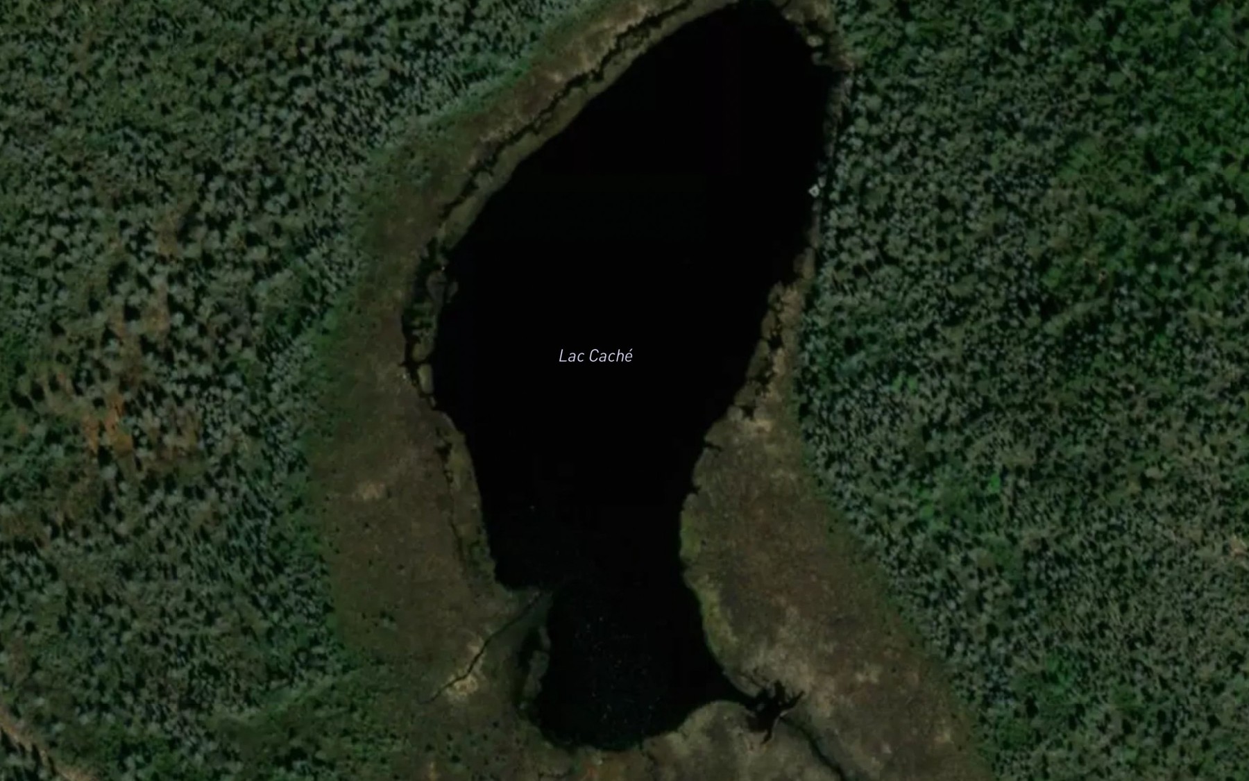 Satellite map of the Lac Cache