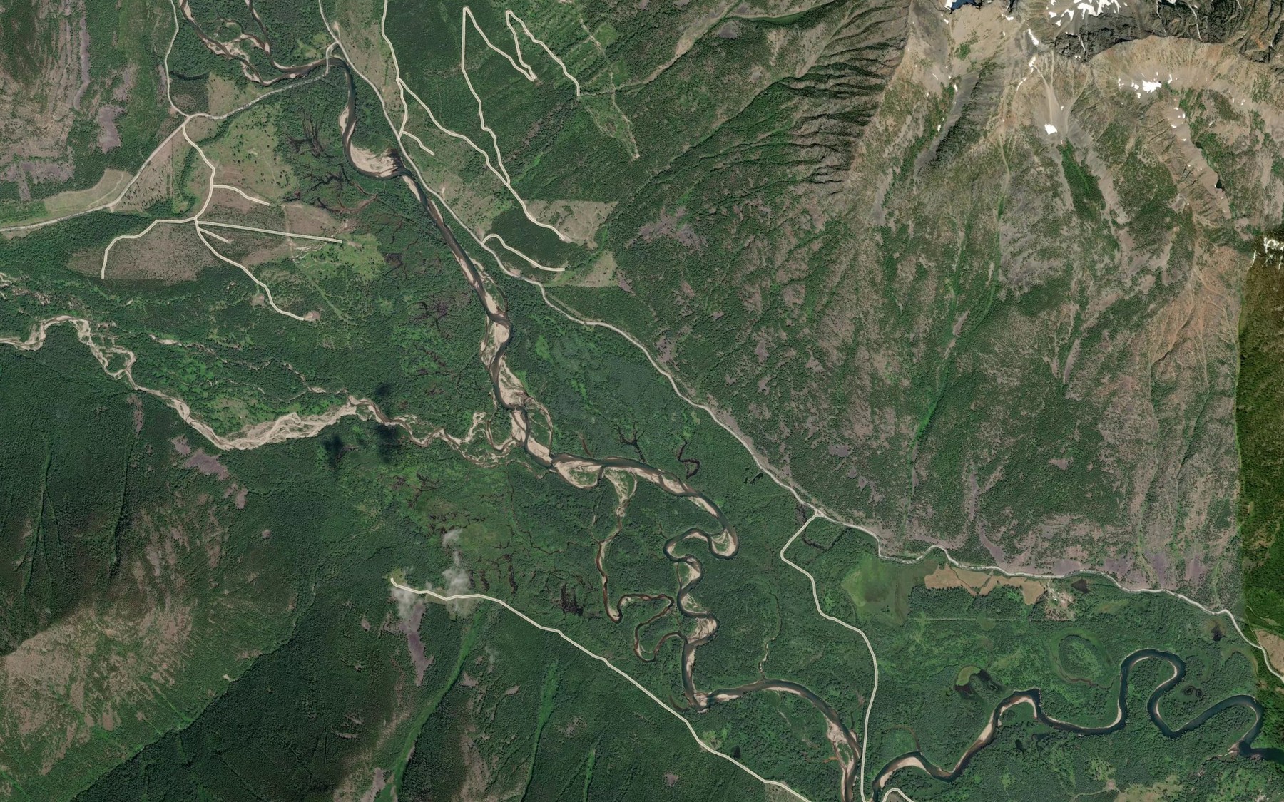 Satellite map of the Redding Creek
