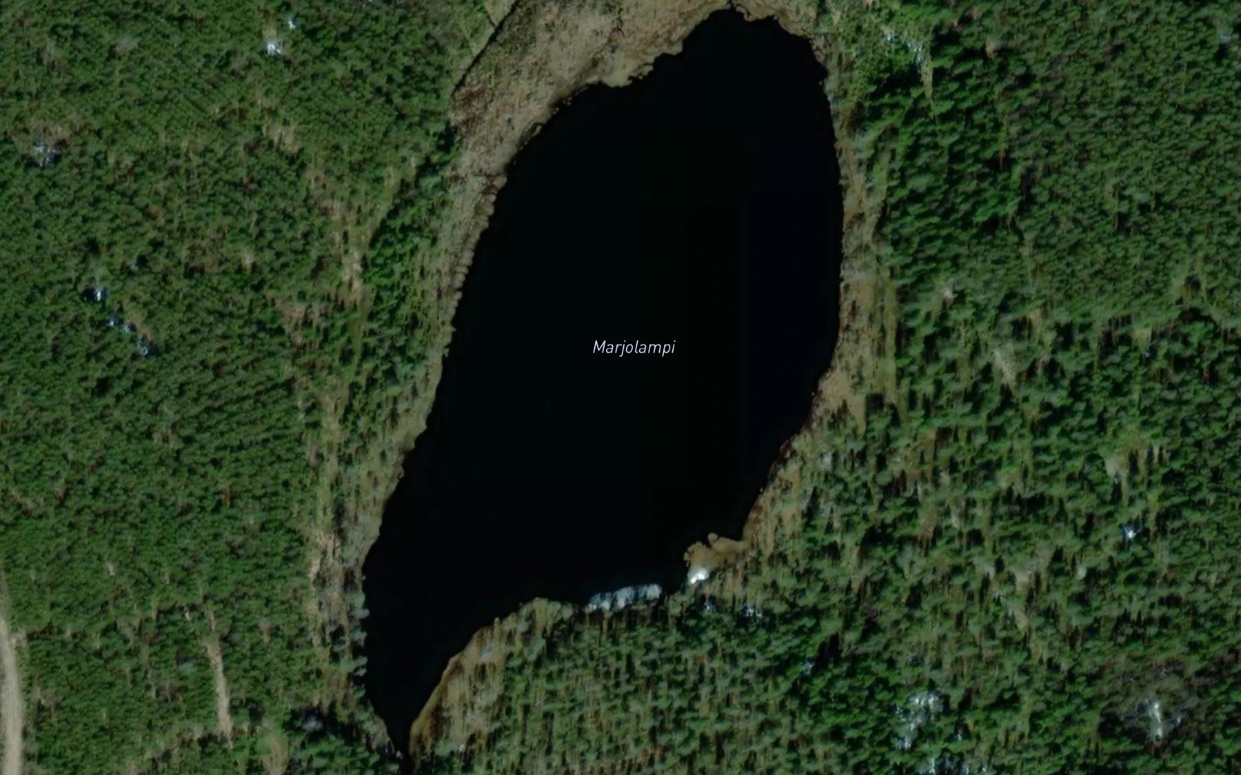 Satellite map of the Marjolampi