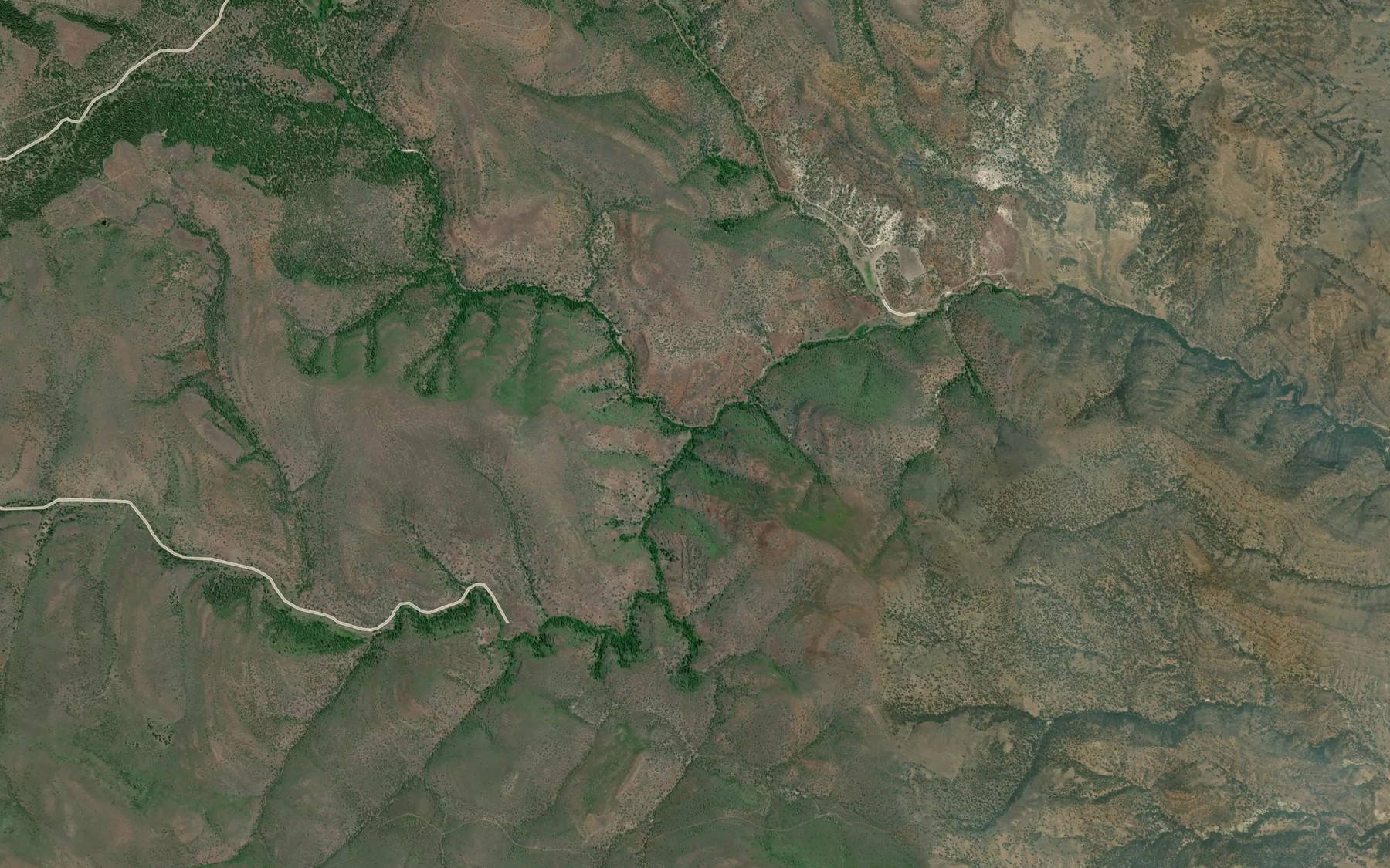 Satellite map of the Indian Creek