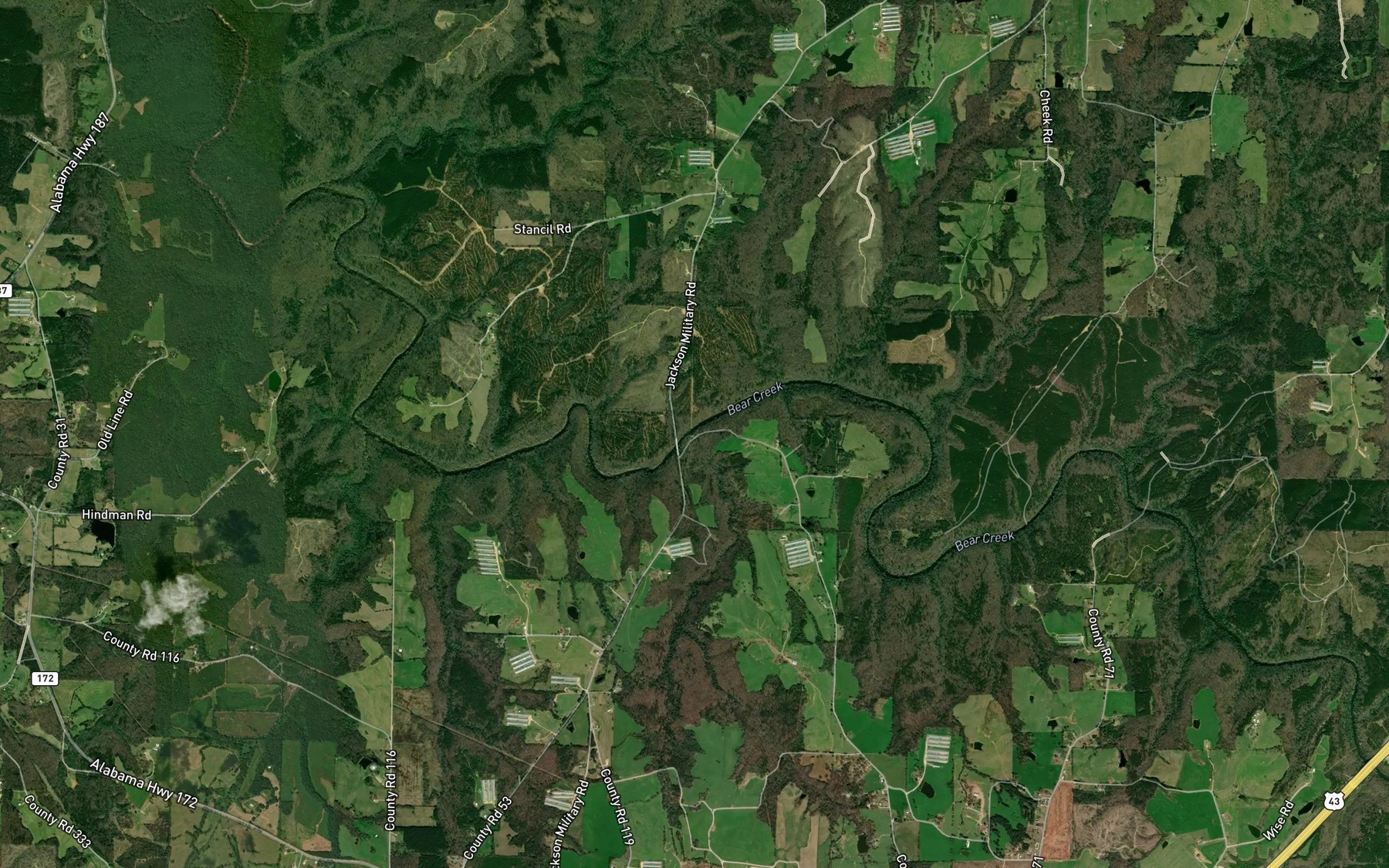 Satellite map of the March Branch