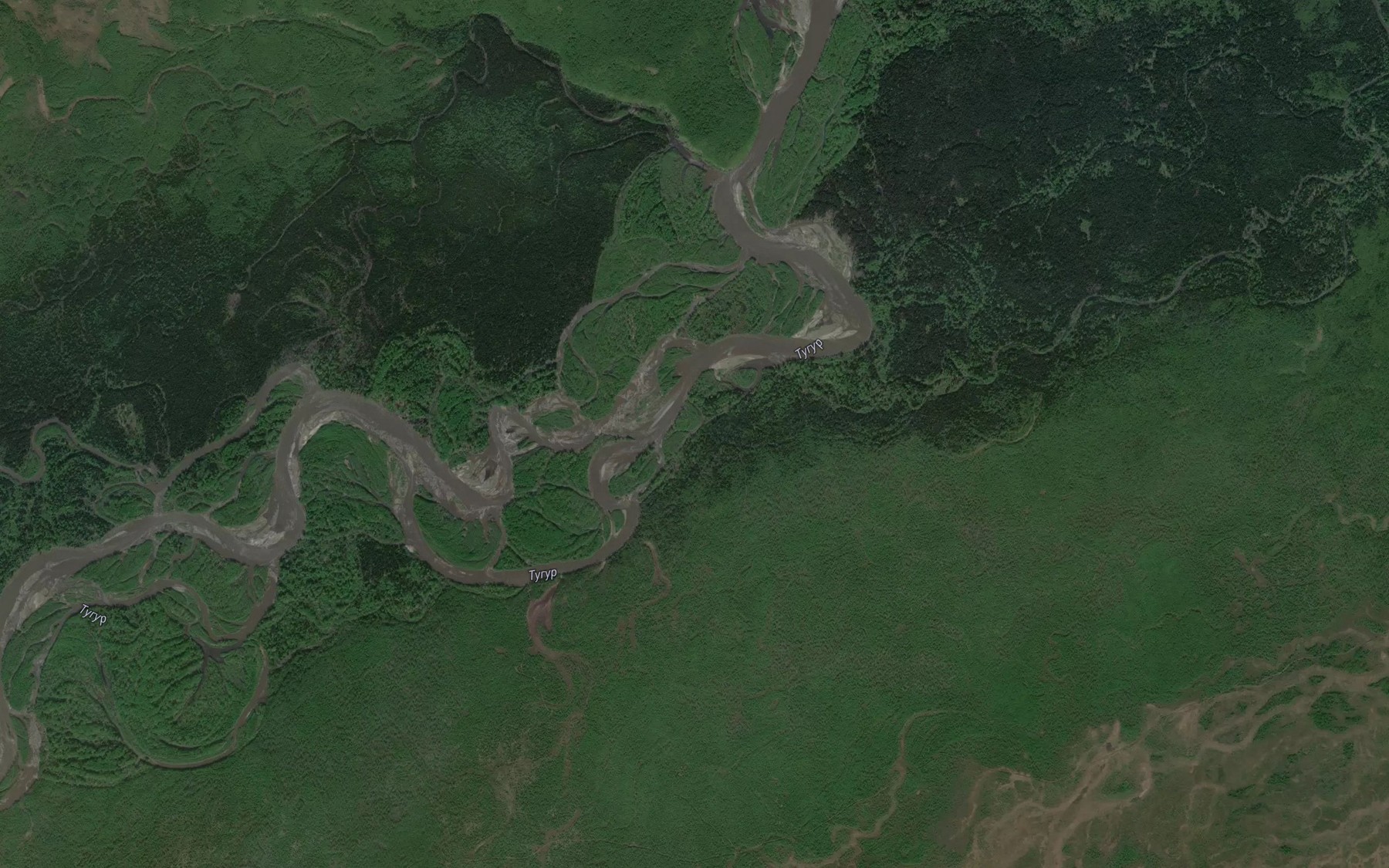 Satellite map of the Protoka Amka