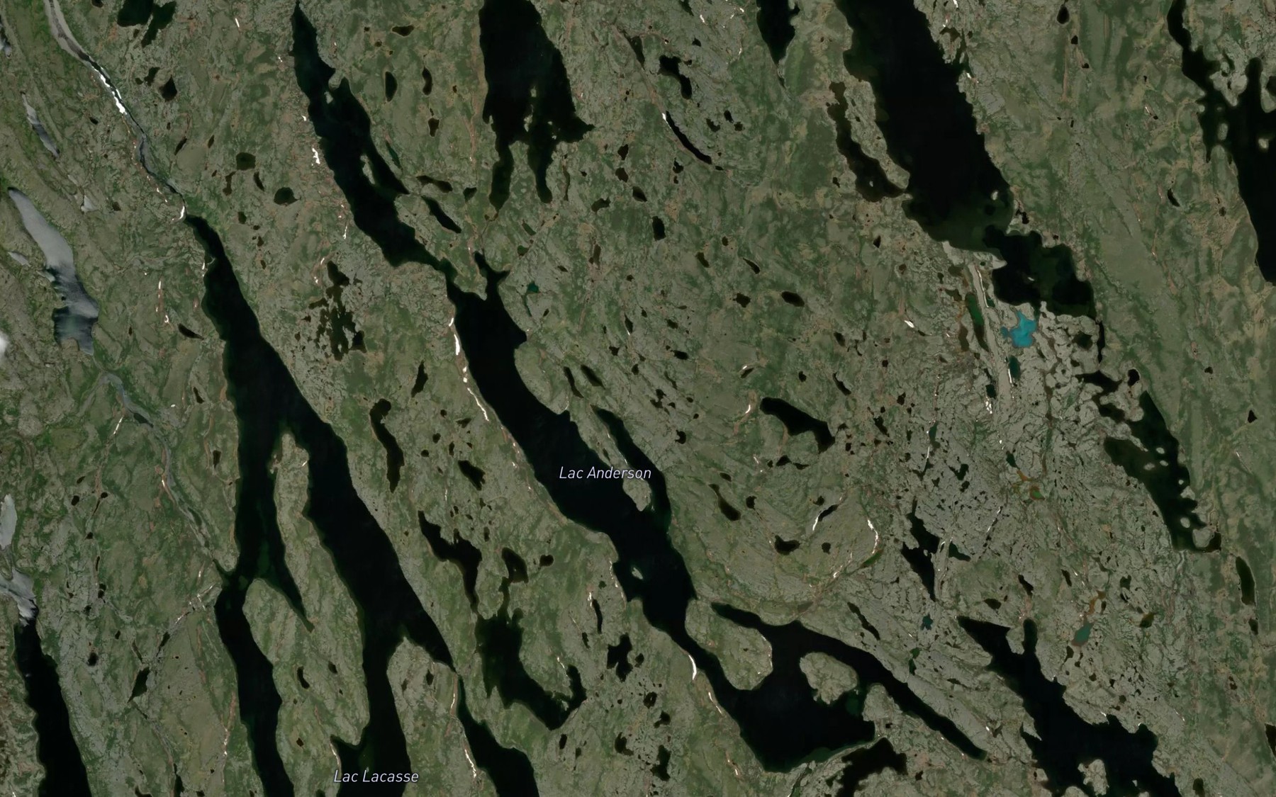 Satellite map of the Lac Anderson