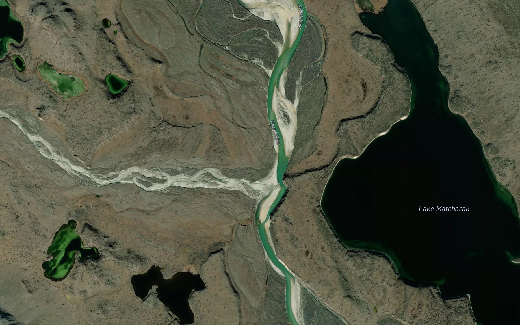 Satellite map of the Nushralutak Creek