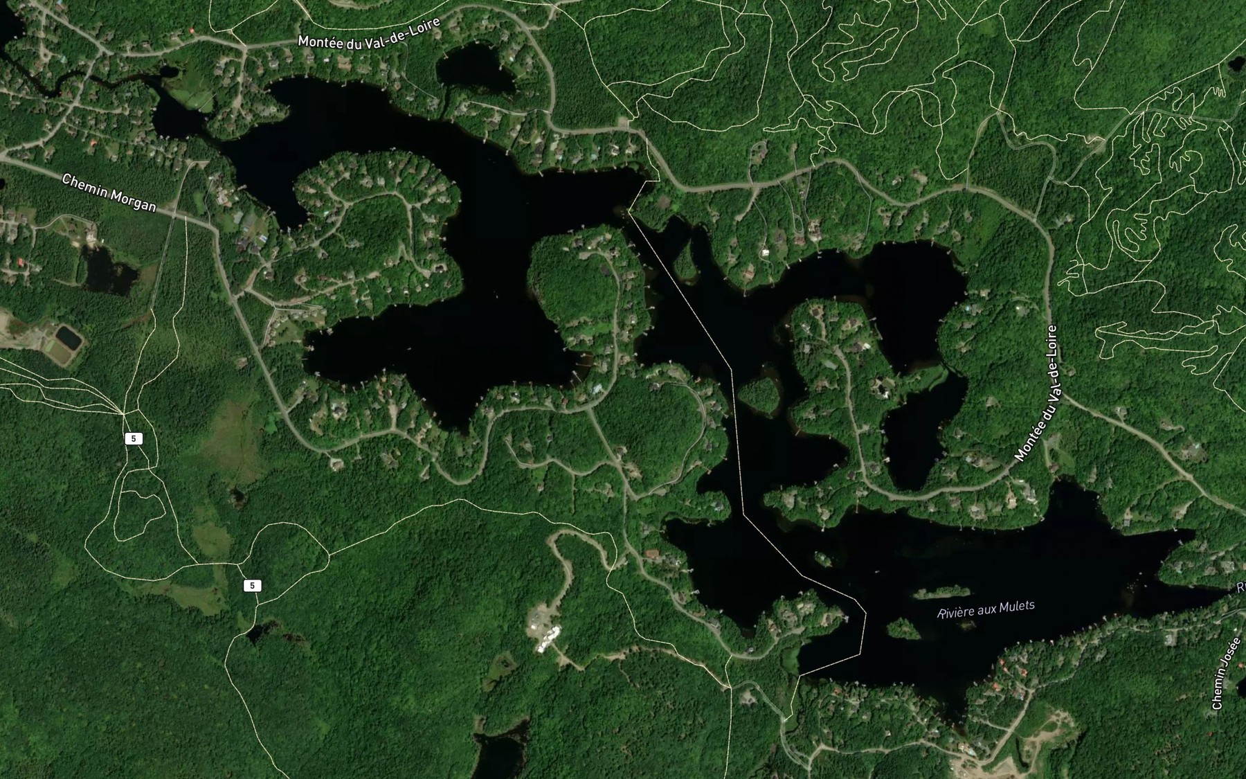 Satellite map of the Lac Sainte-Marie