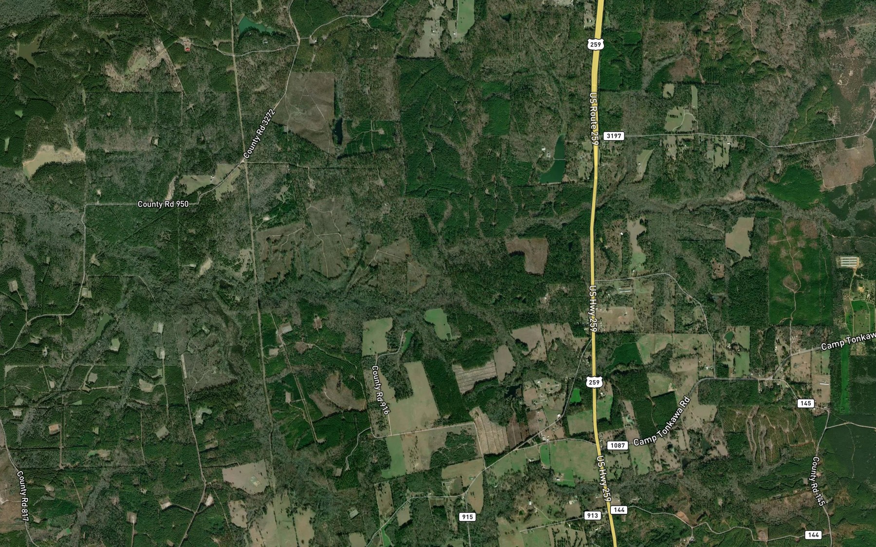 Satellite map of the Halbrook Branch
