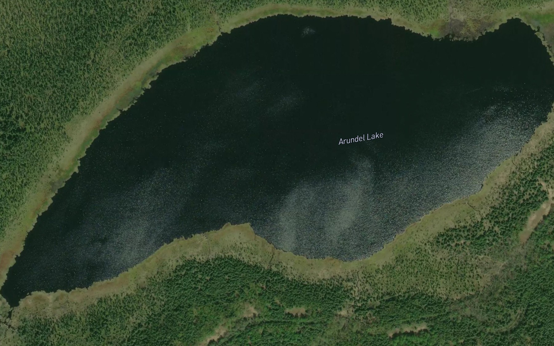 Satellite map of the Arundel Lake