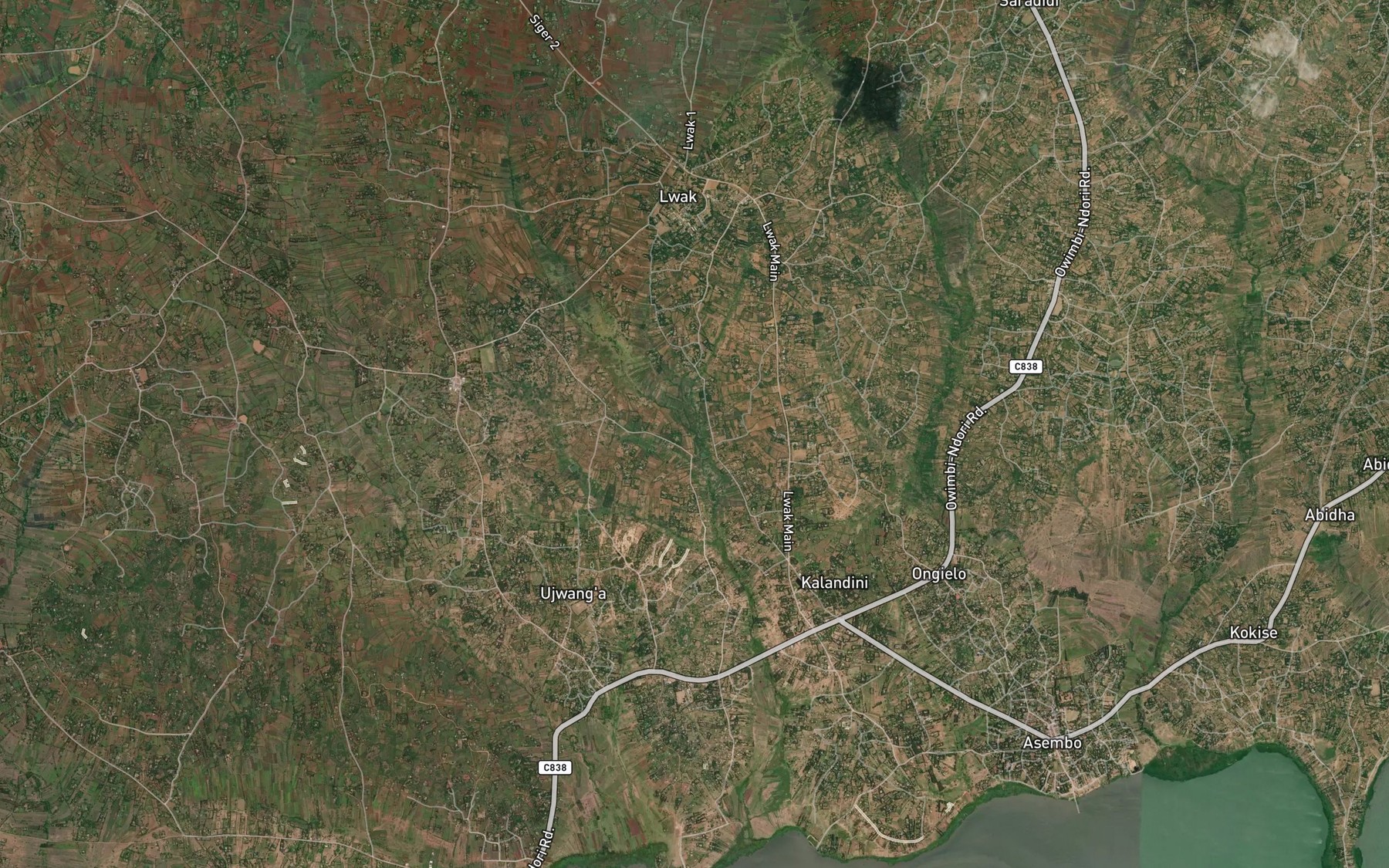 Satellite map of the Orengo