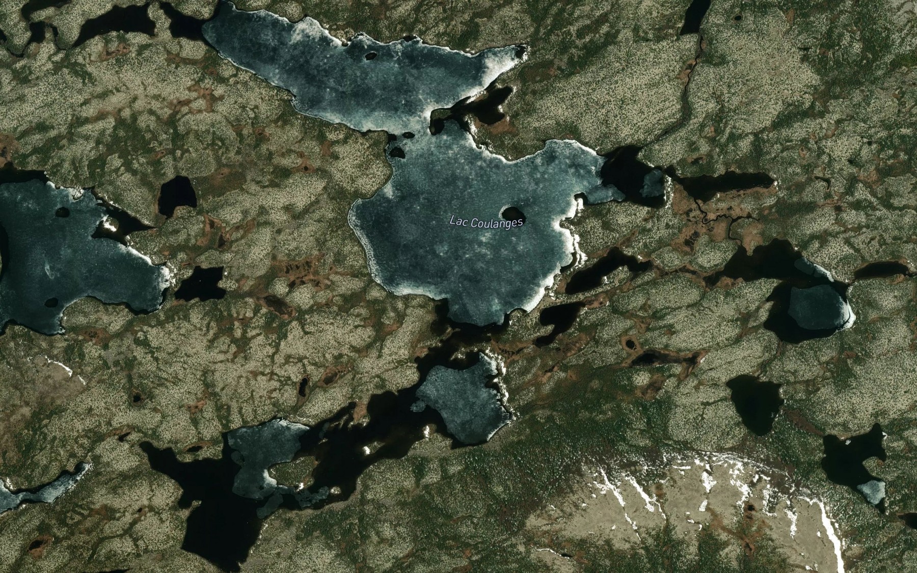 Satellite map of the Lac Coulanges