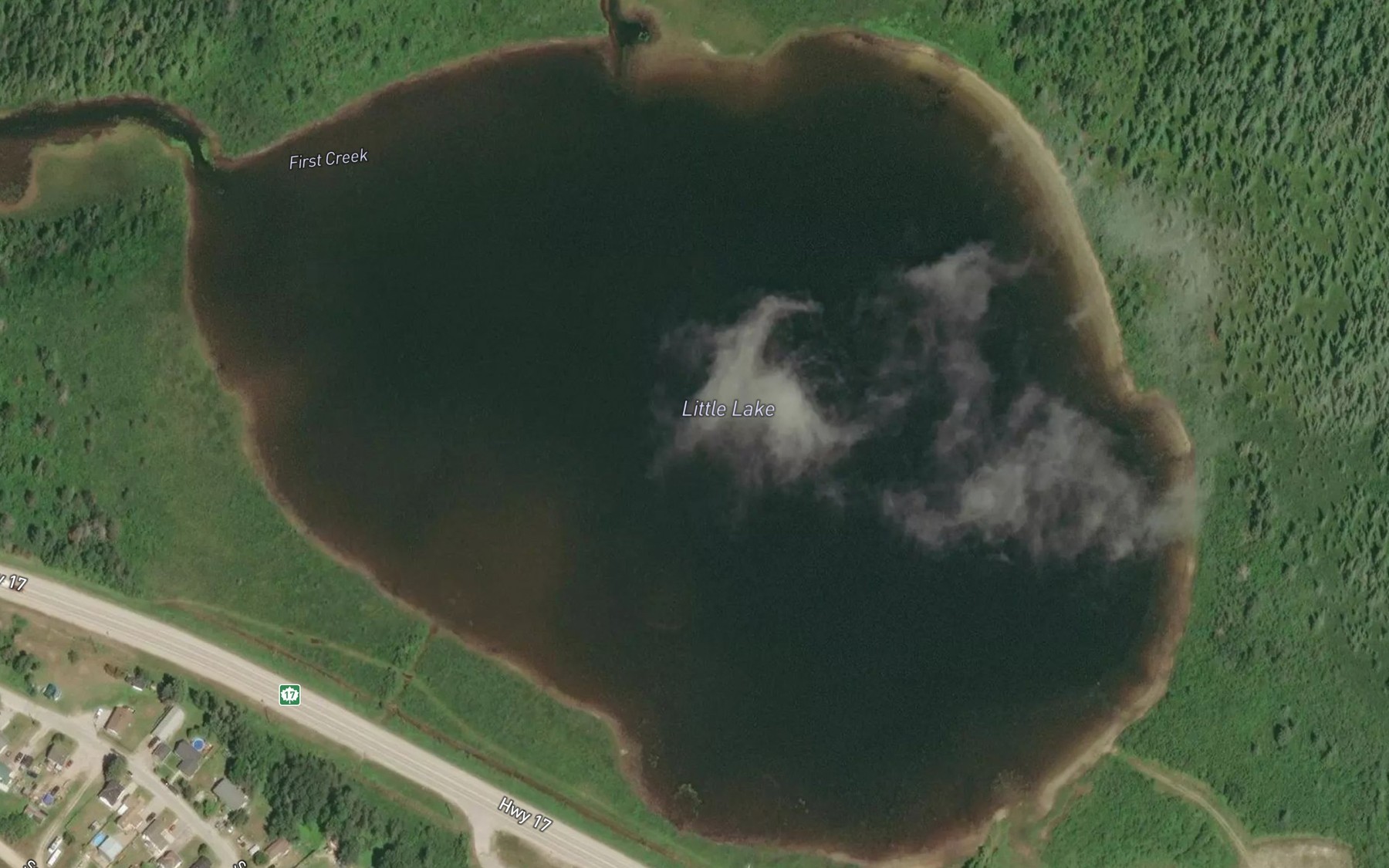 Satellite map of the Little Lake