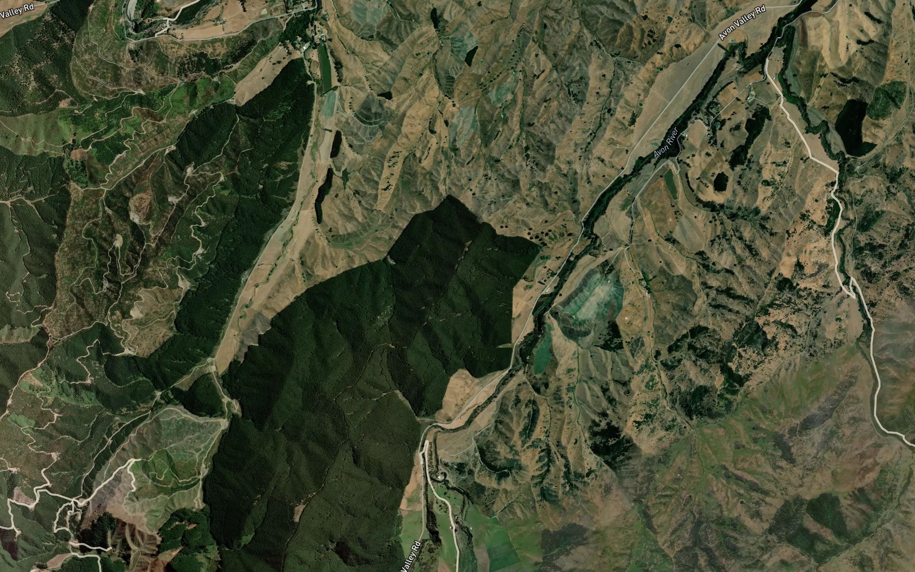 Satellite map of the Avon River