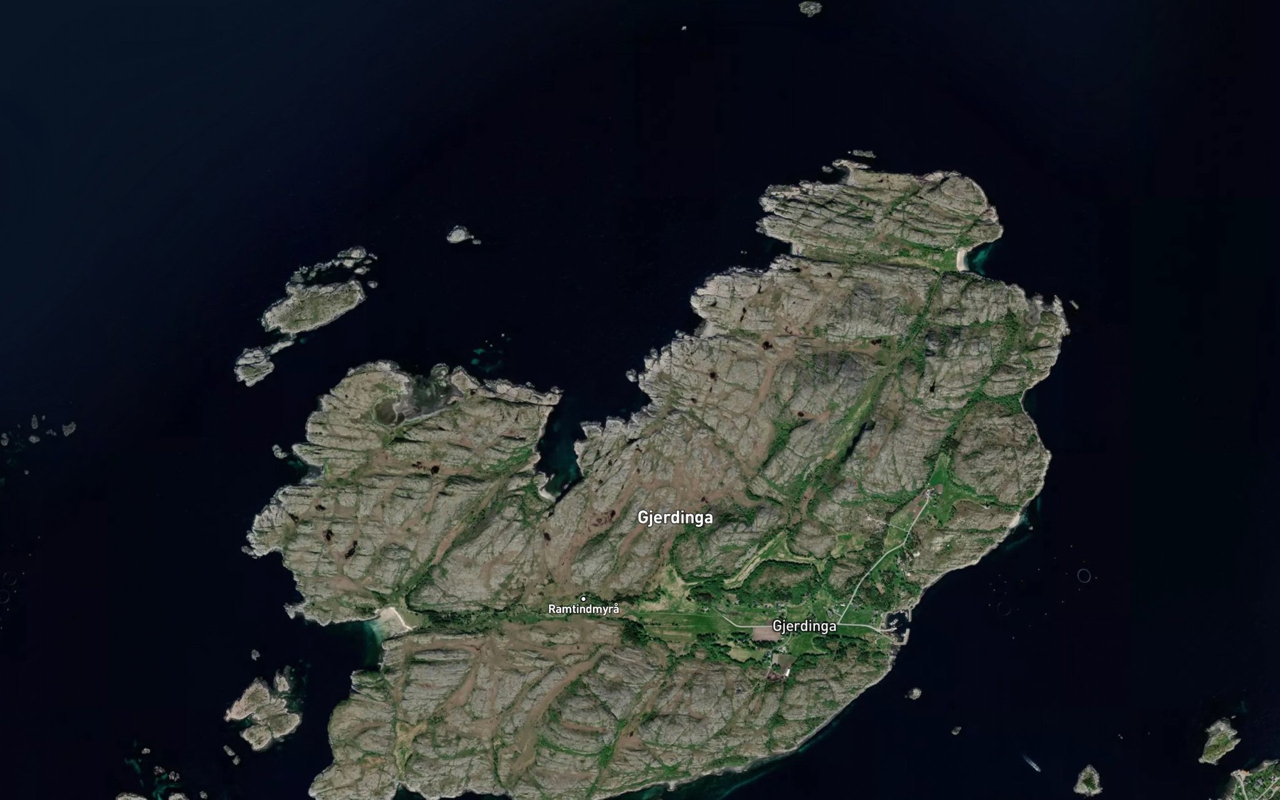 Satellite map of the Tjorravika