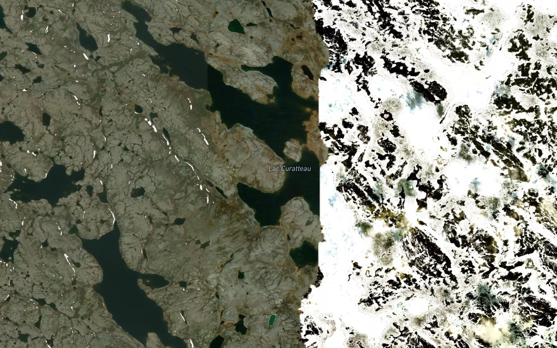 Satellite map of the Lac Curatteau