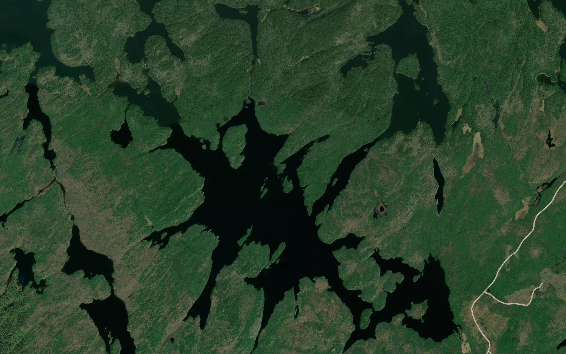 Satellite map of the Lac Clement