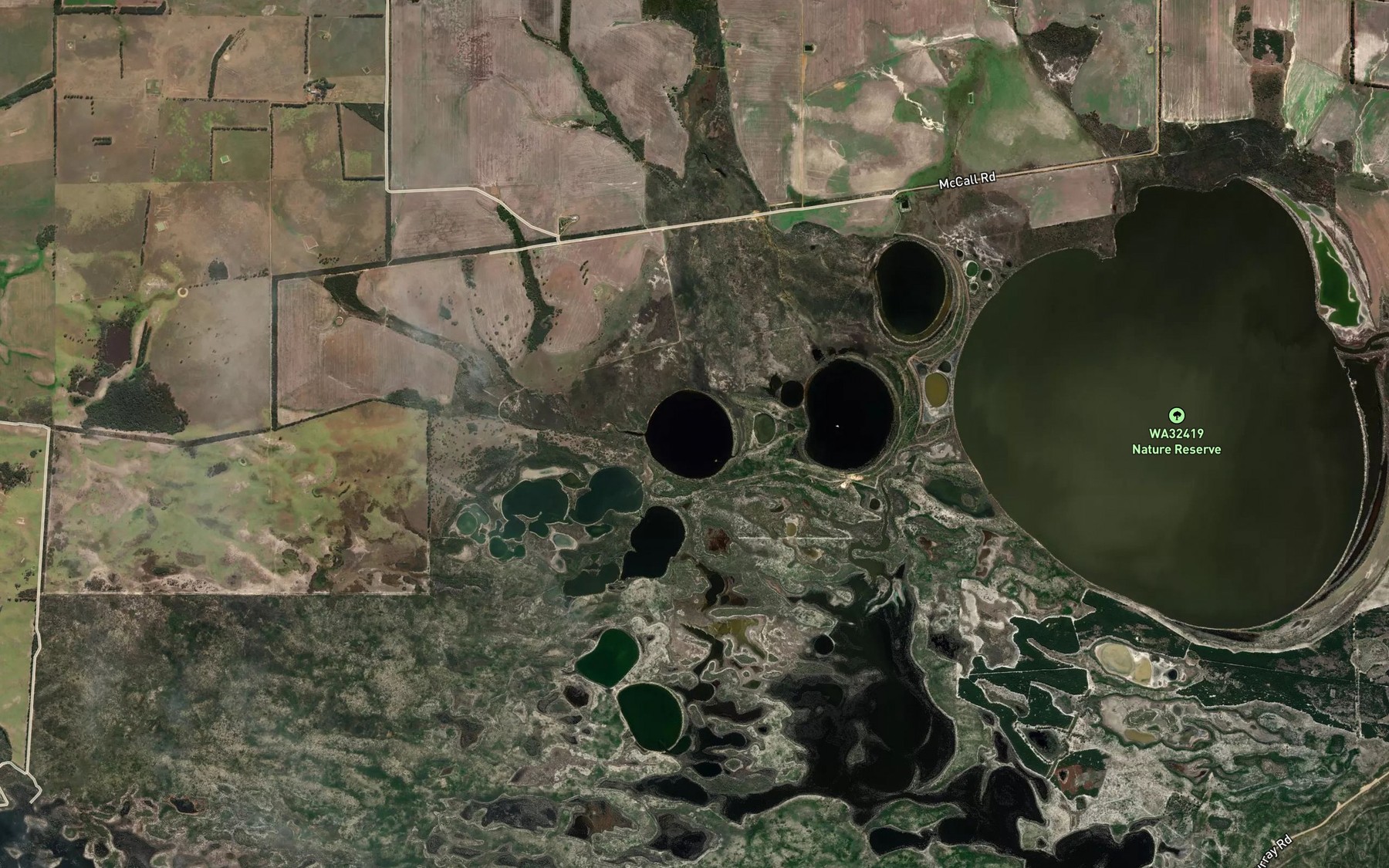 Satellite map of the Lake Gidong