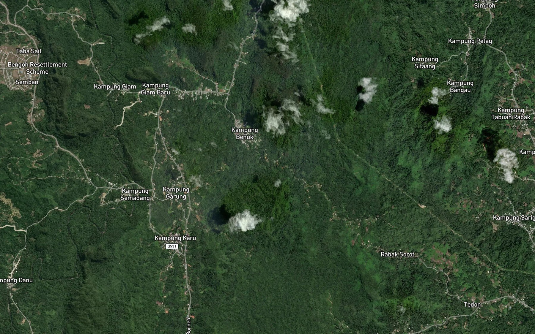 Satellite map of the Sungai Song