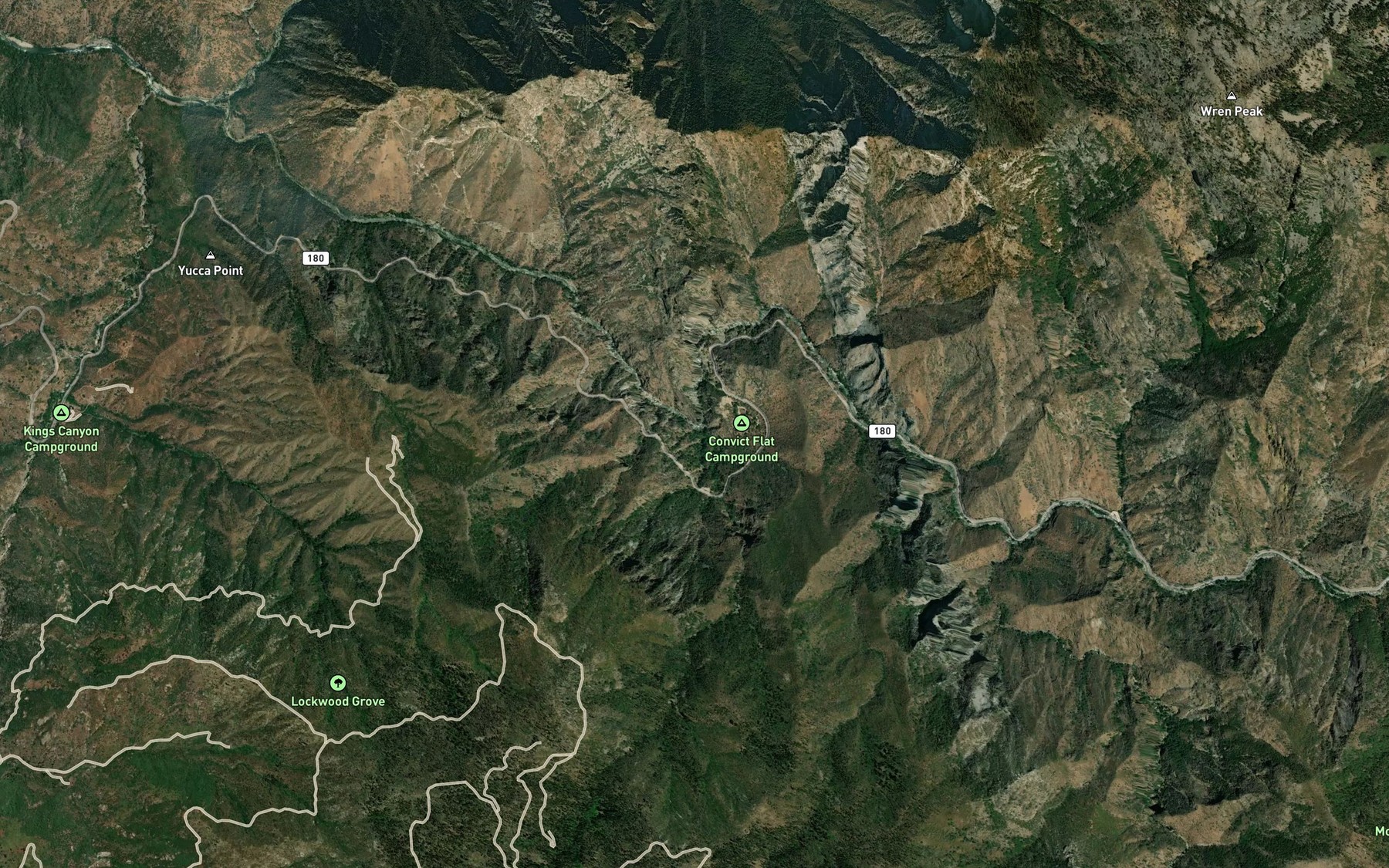 Satellite map of the Redwood Creek