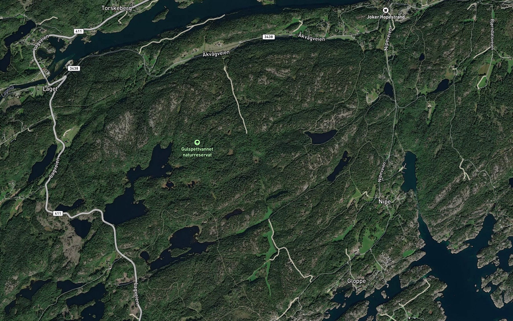 Satellite map of the Dypetjenn