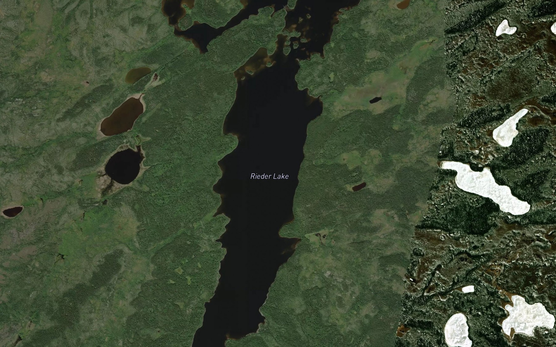 Satellite map of the Rieder Lake