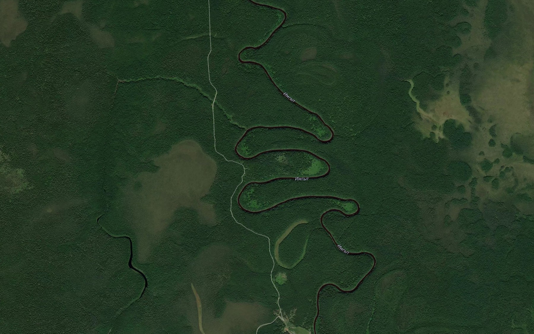 Satellite map of the Kerzhach'ya