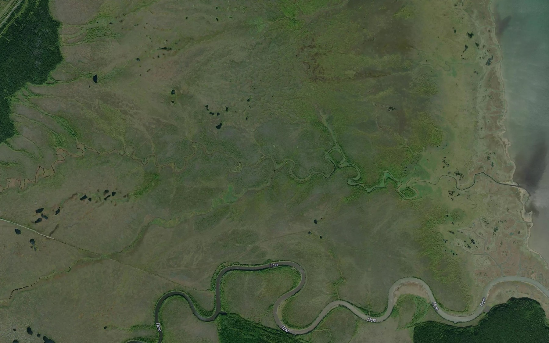 Satellite map of the Mut'
