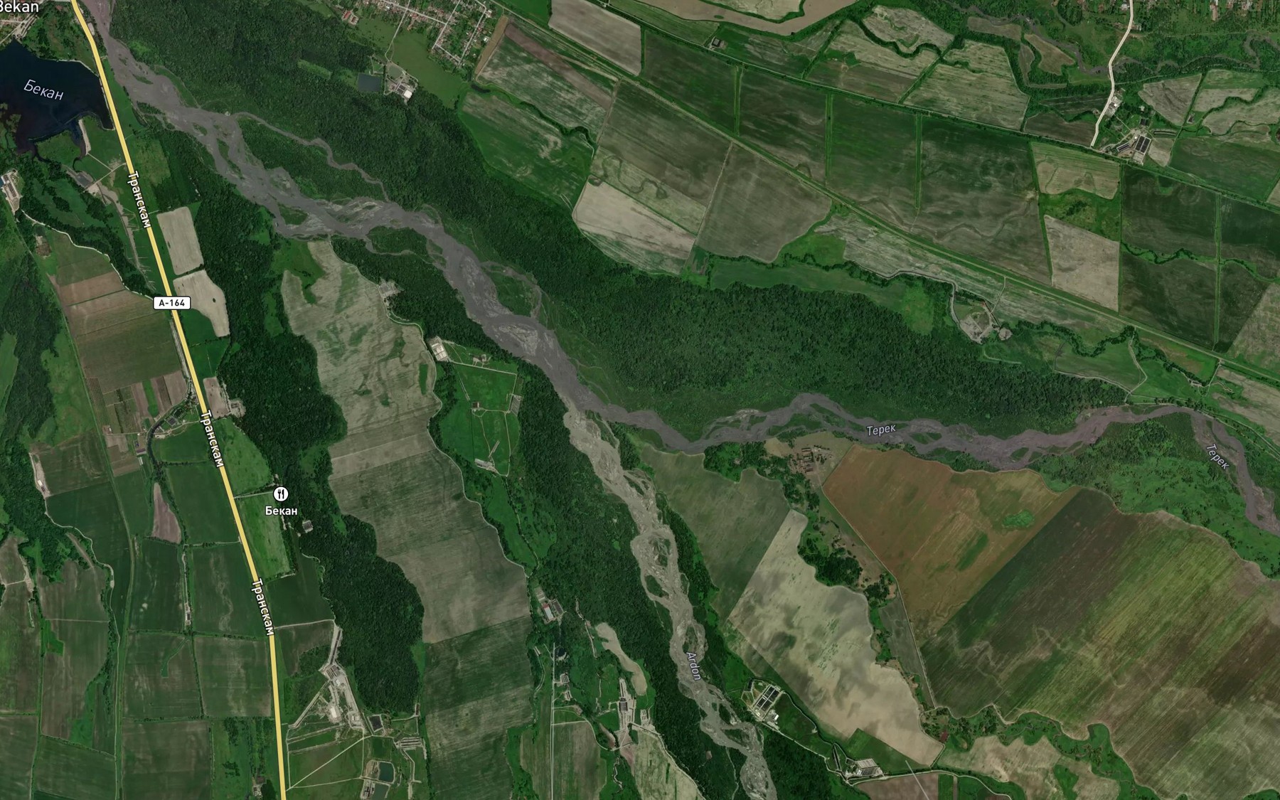 Satellite map of the Arkhonka