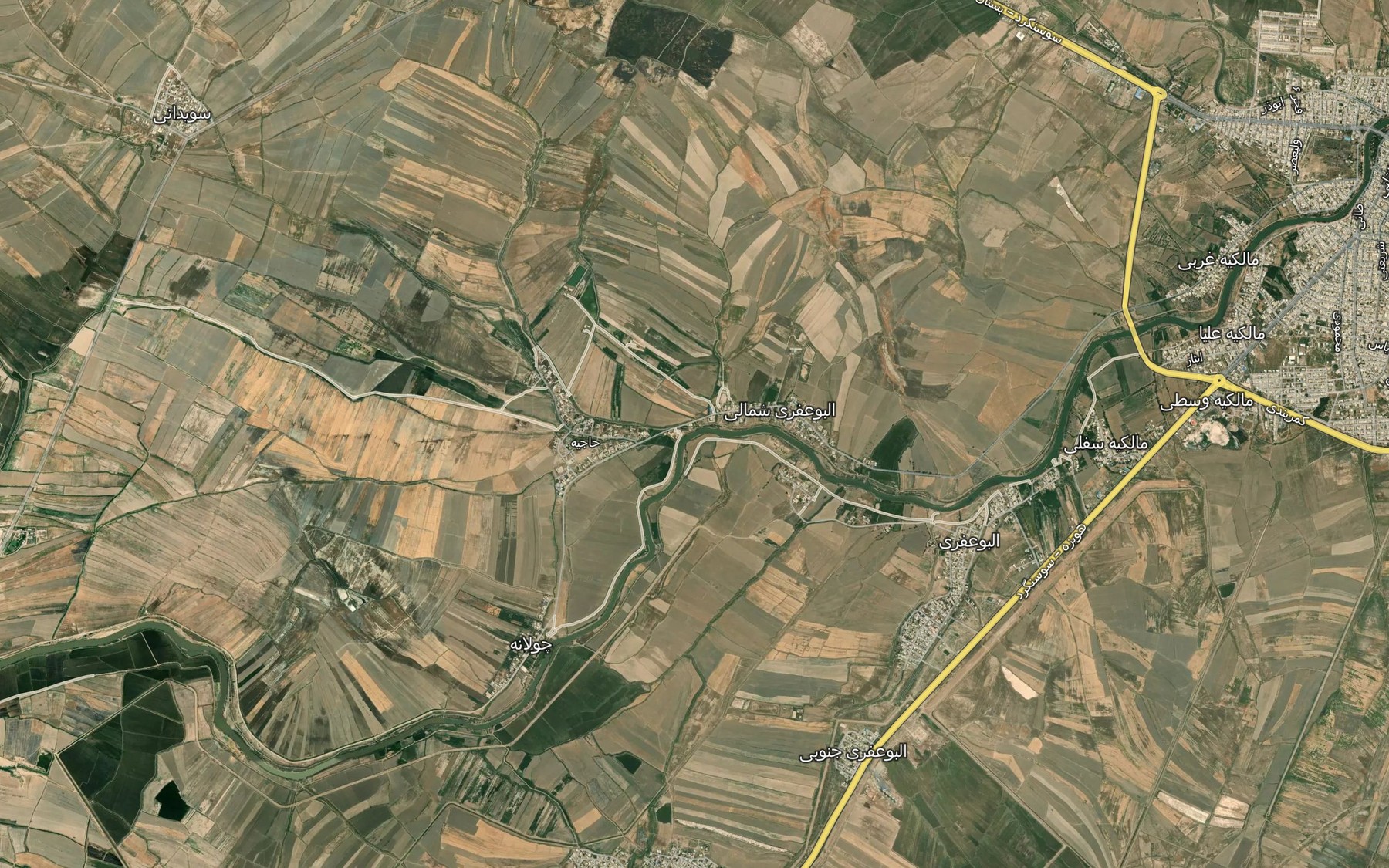 Satellite map of the Rudkhaneh-ye Nisan