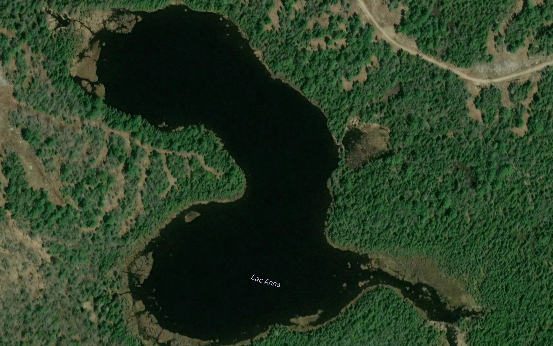 Satellite map of the Lac Anna