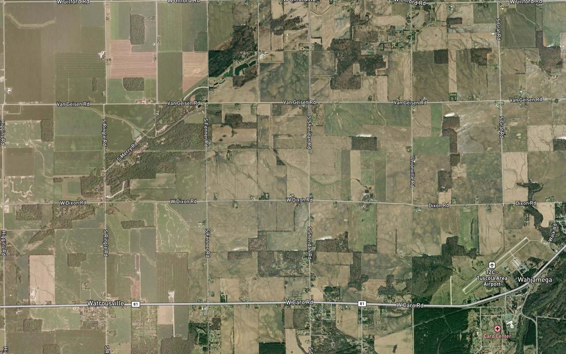 Satellite map of the Lynn Drain