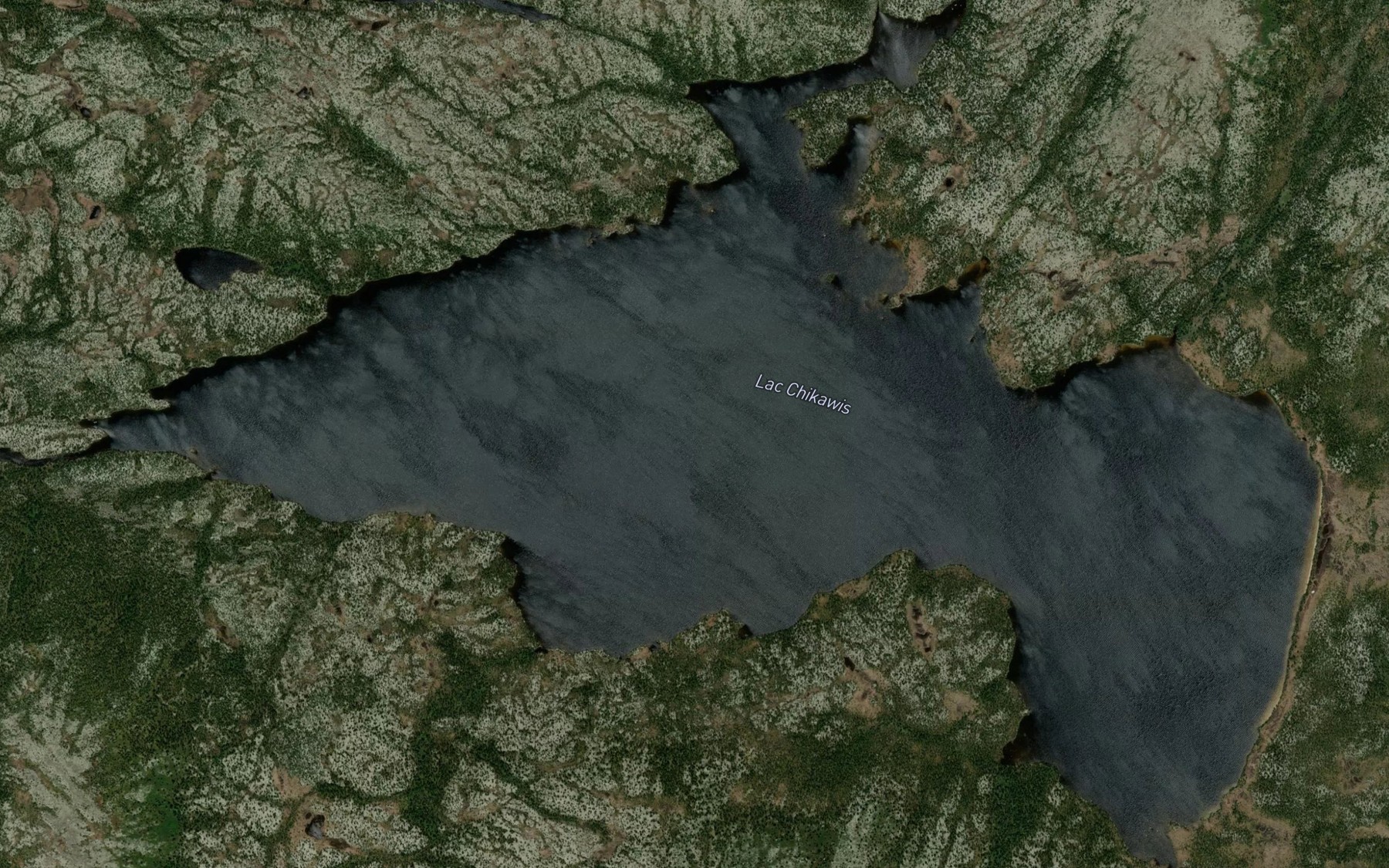 Satellite map of the Lac Chikawis
