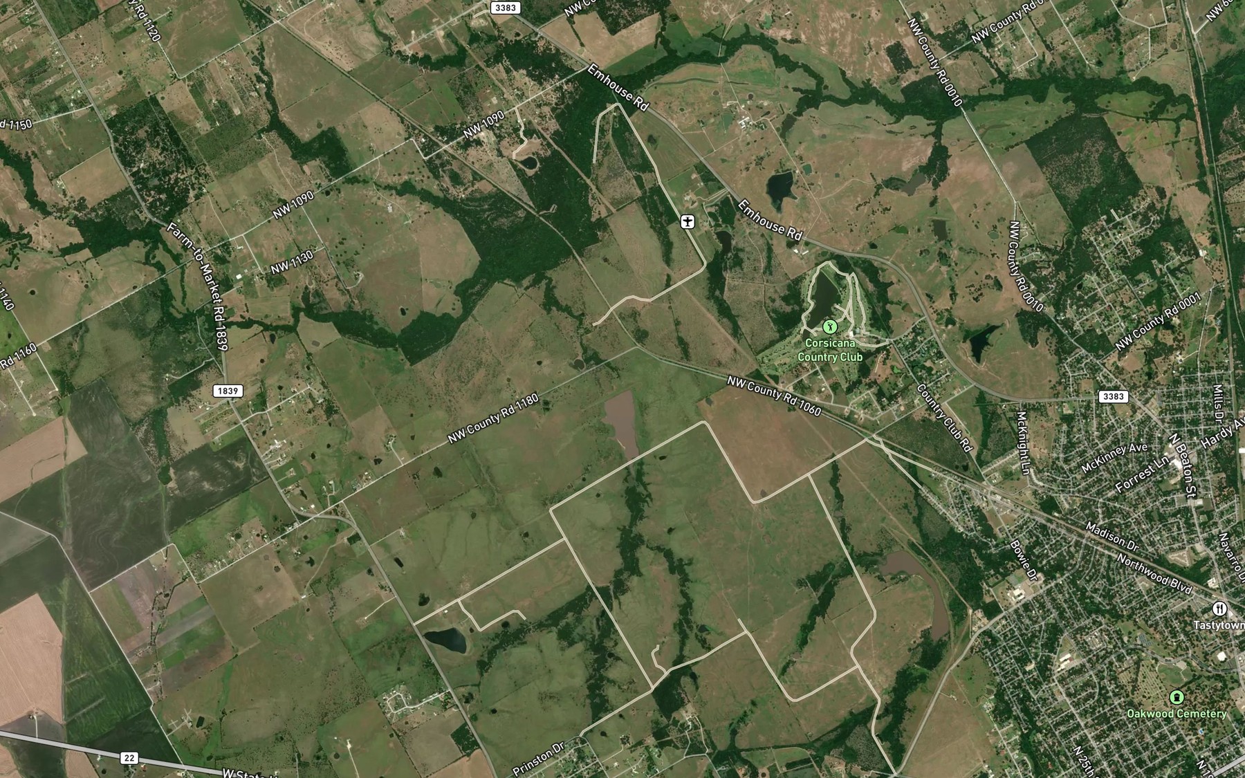 Satellite map of the Soil Conservation Service Site 136 Reservoir