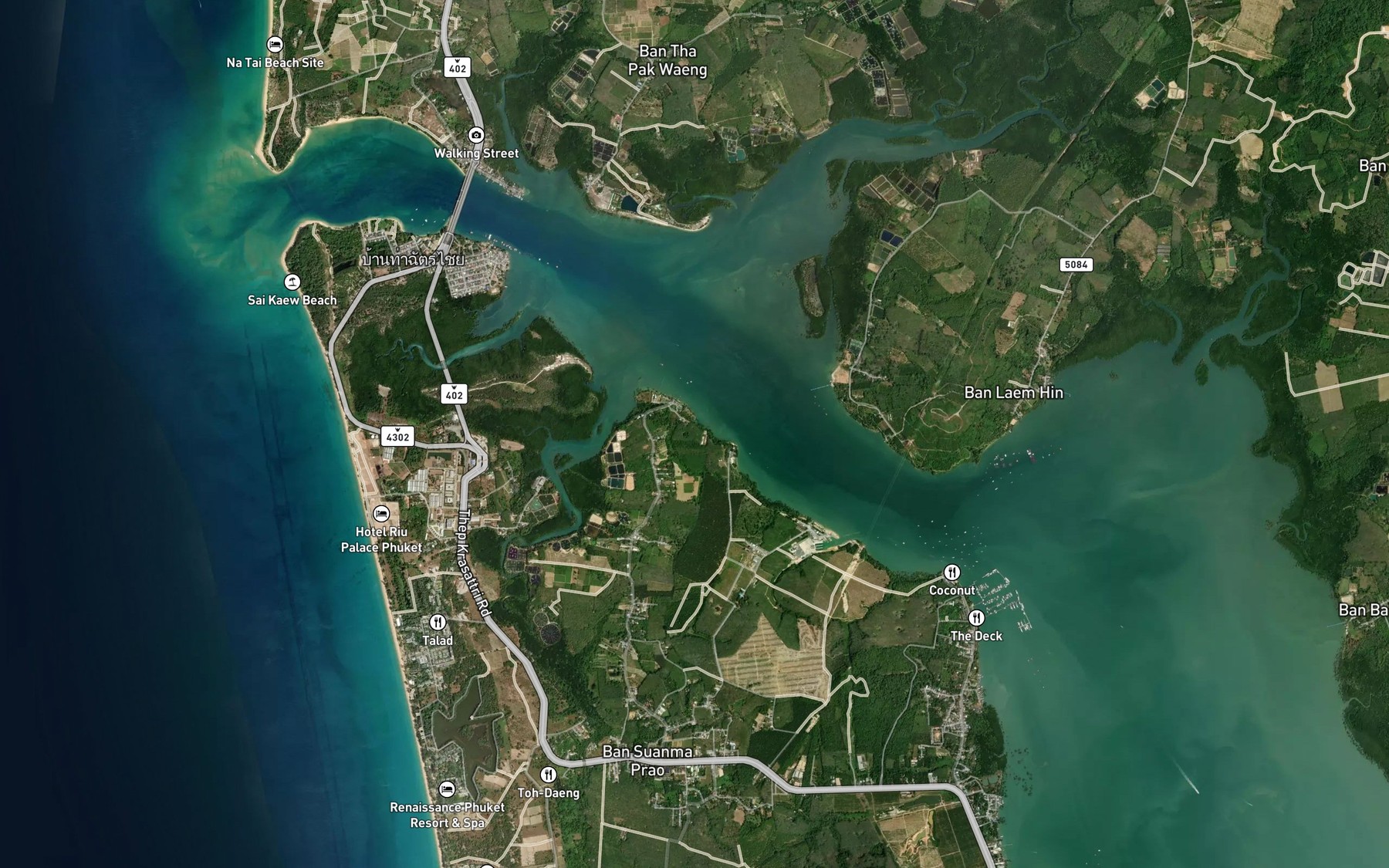 Satellite map of the Khlong Kong