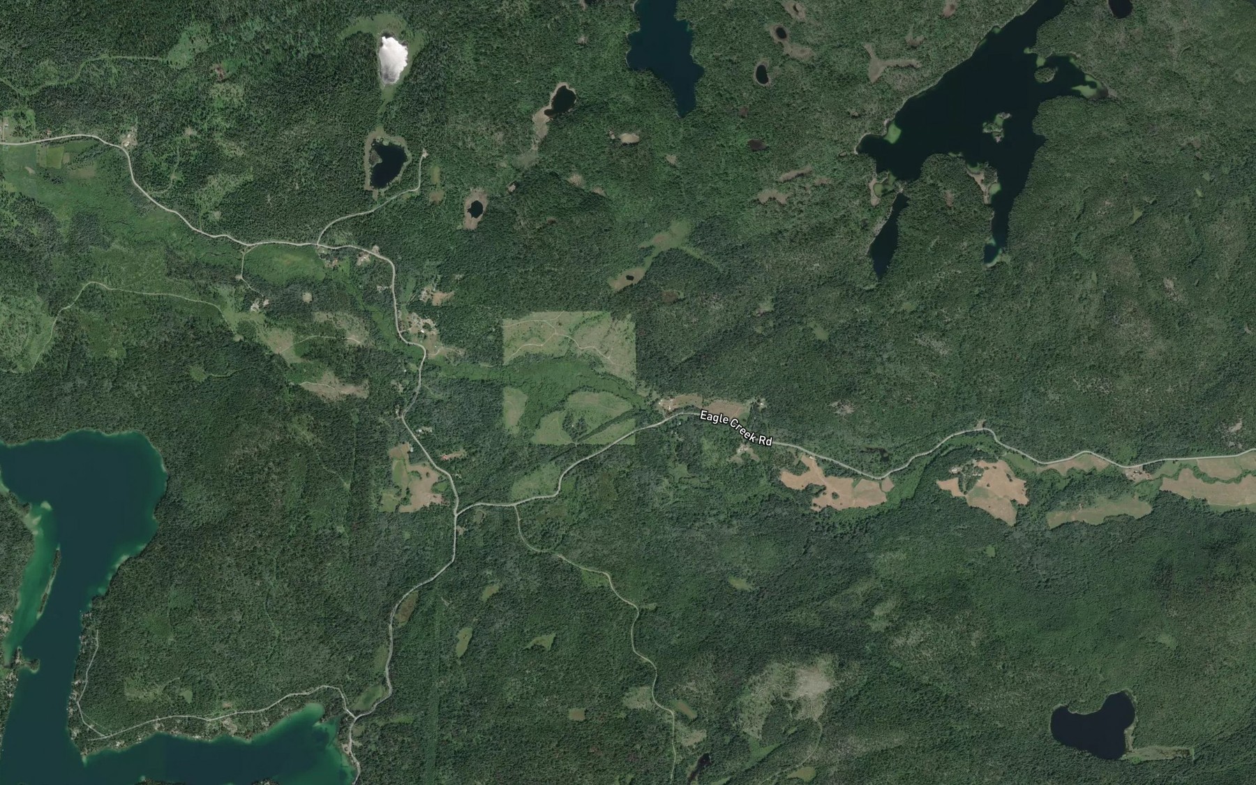 Satellite map of the Chautemps Creek