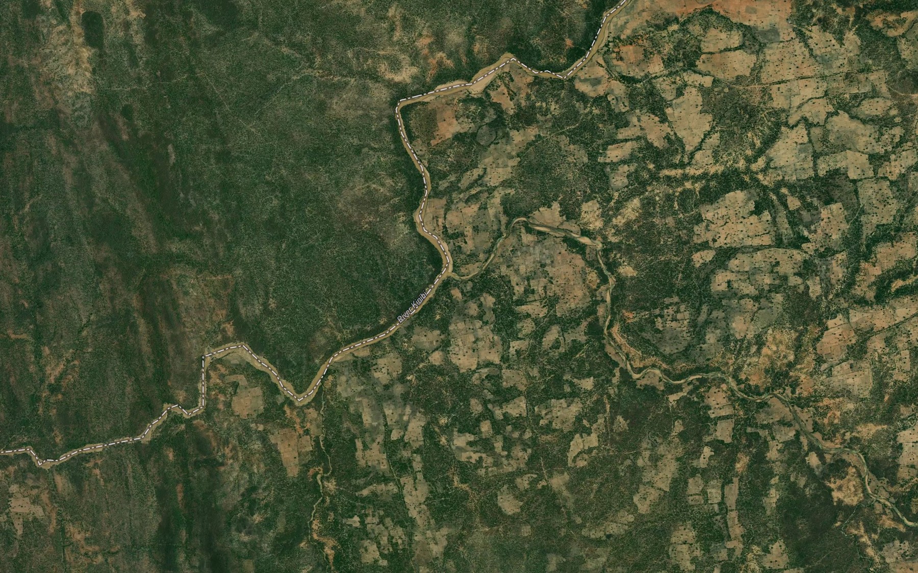 Satellite map of the River Kureta