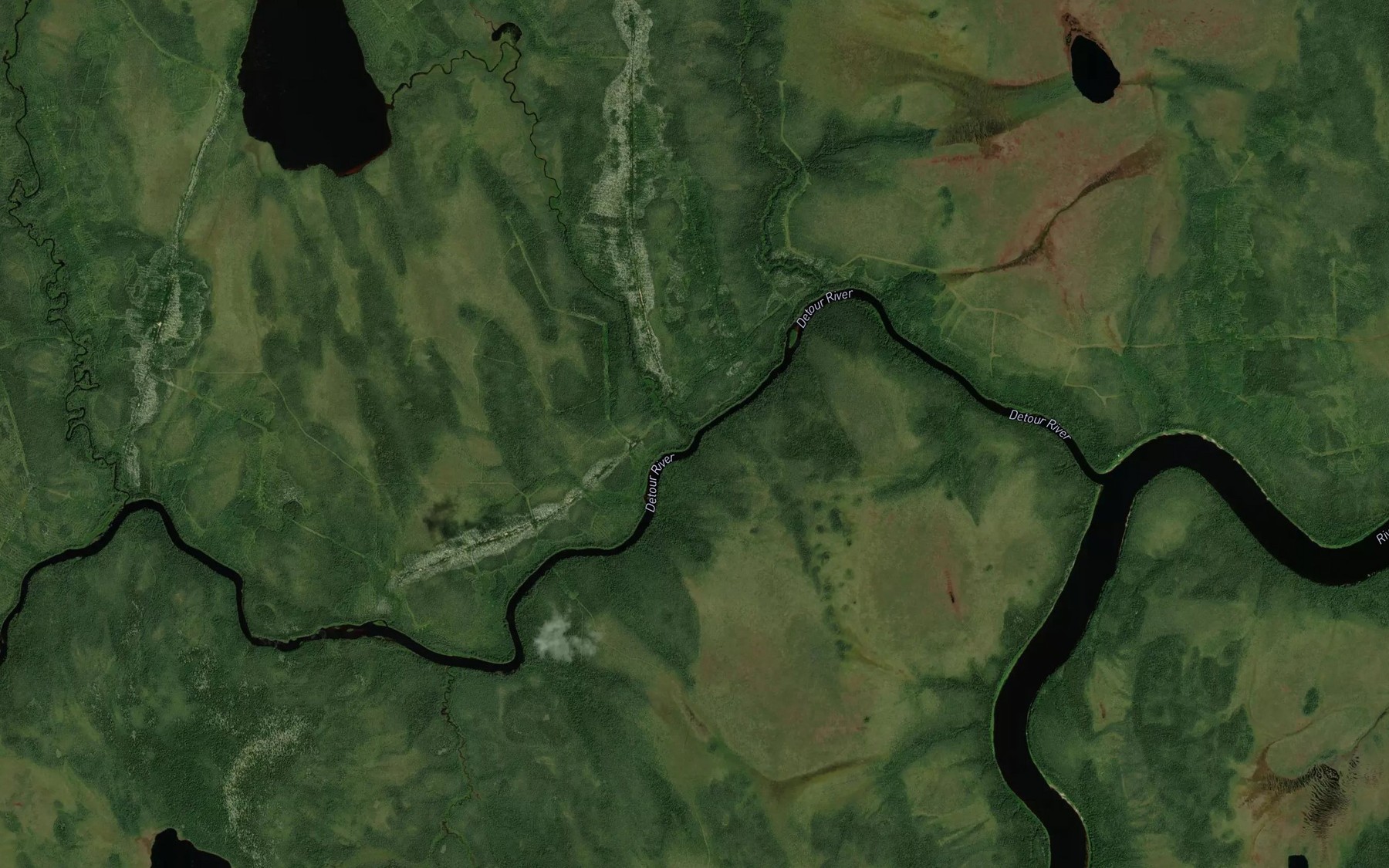 Satellite map of the Ruisseau Pimidjigamaci