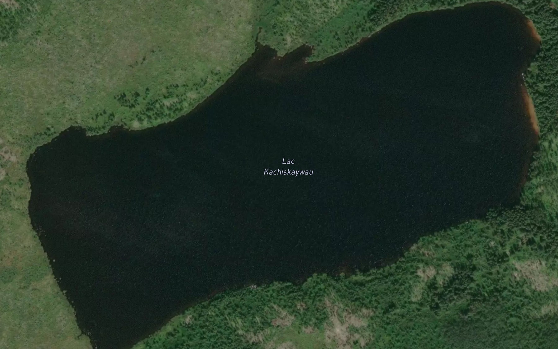 Satellite map of the Lac Kachiskaywau