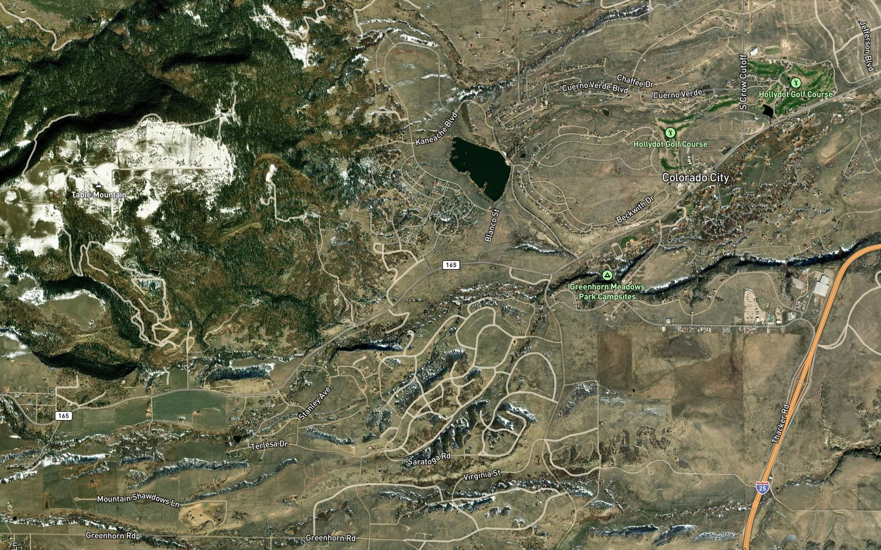 Satellite map of the Hayden Supply Ditch