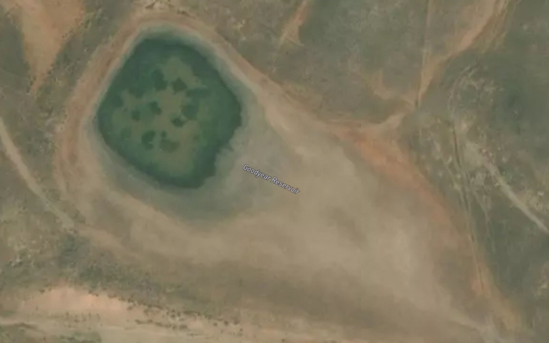 Satellite map of the Goodyear Reservoir