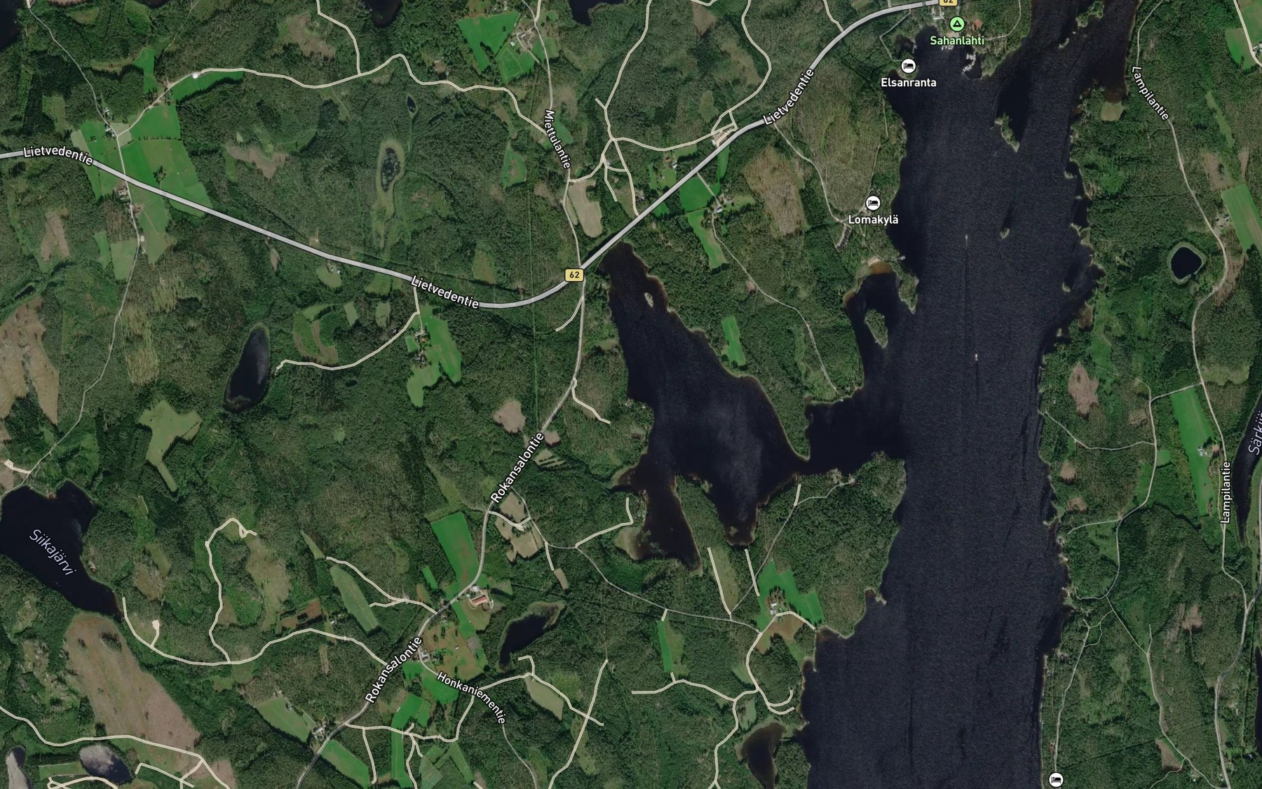 Satellite map of the Syvankaarteenlahti